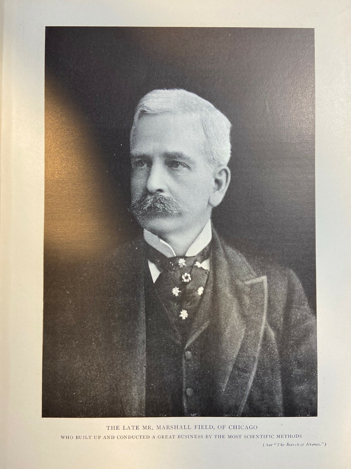 1906 Vintage Magazine Illustration Marshall Field Chicago Businessman 1906 Vintage Magazine Illustration Marshall Field Chicago Businessman