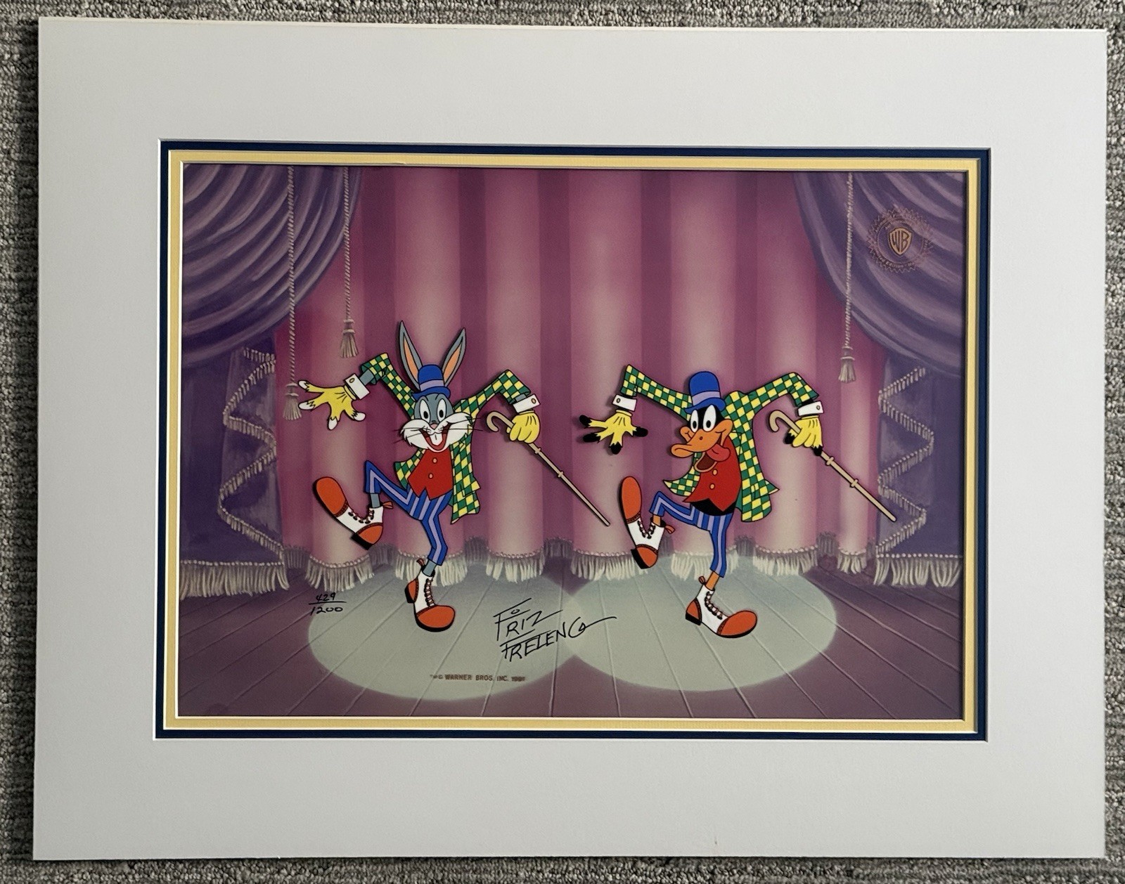 Bugs Bunny Cel Warner Bros Daffy Duck Friz Freleng Signed The Entertainers Rare