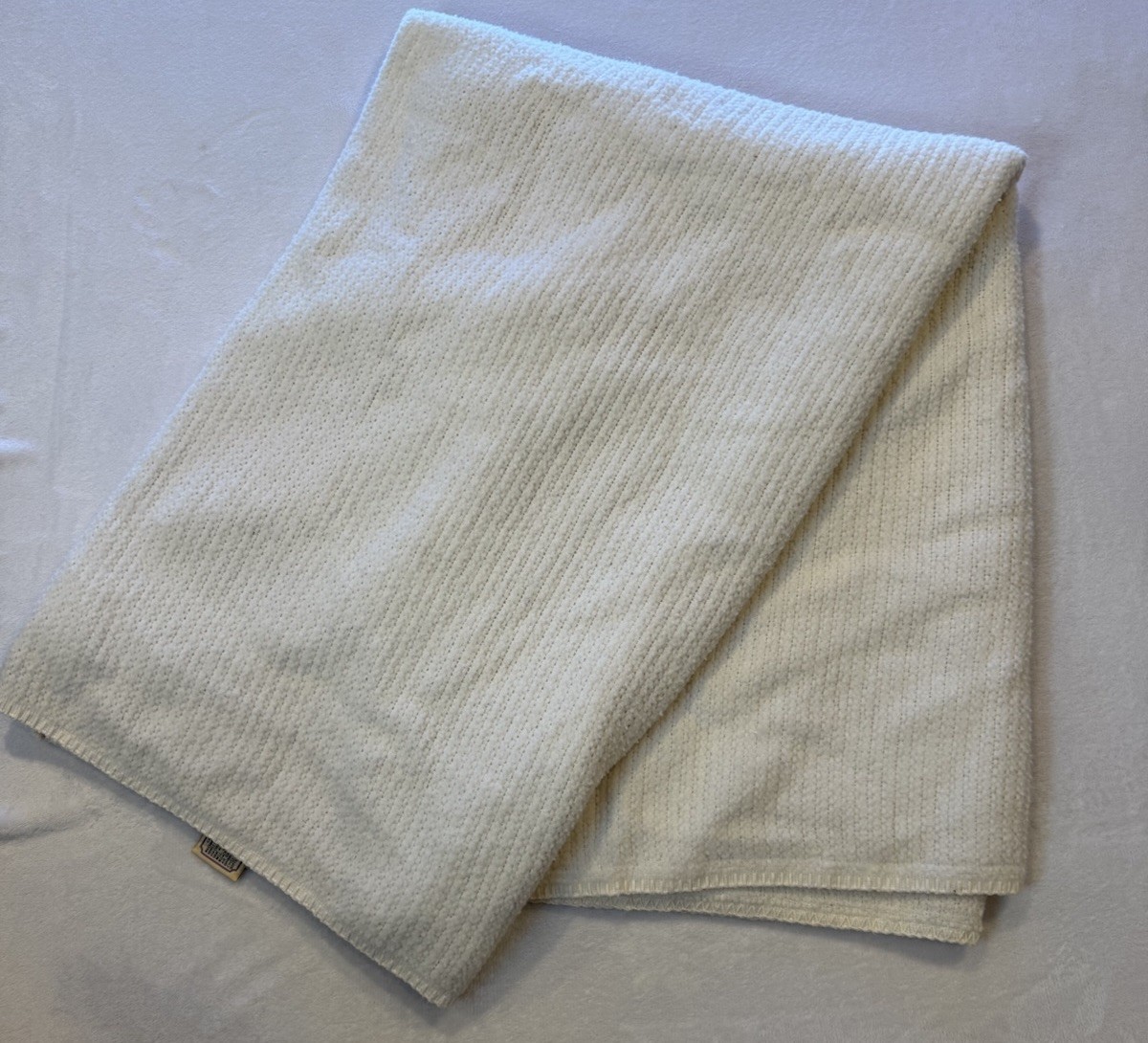 VTG L.L. BEAN USA BIDDEFORD MILLS WOOL BLEND BLANKET WARM FEELING Appr. 72x90