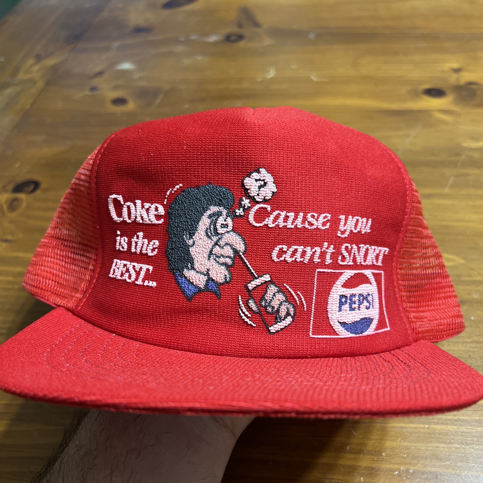 Rare Coca Cola Pepsi Hat 1970s