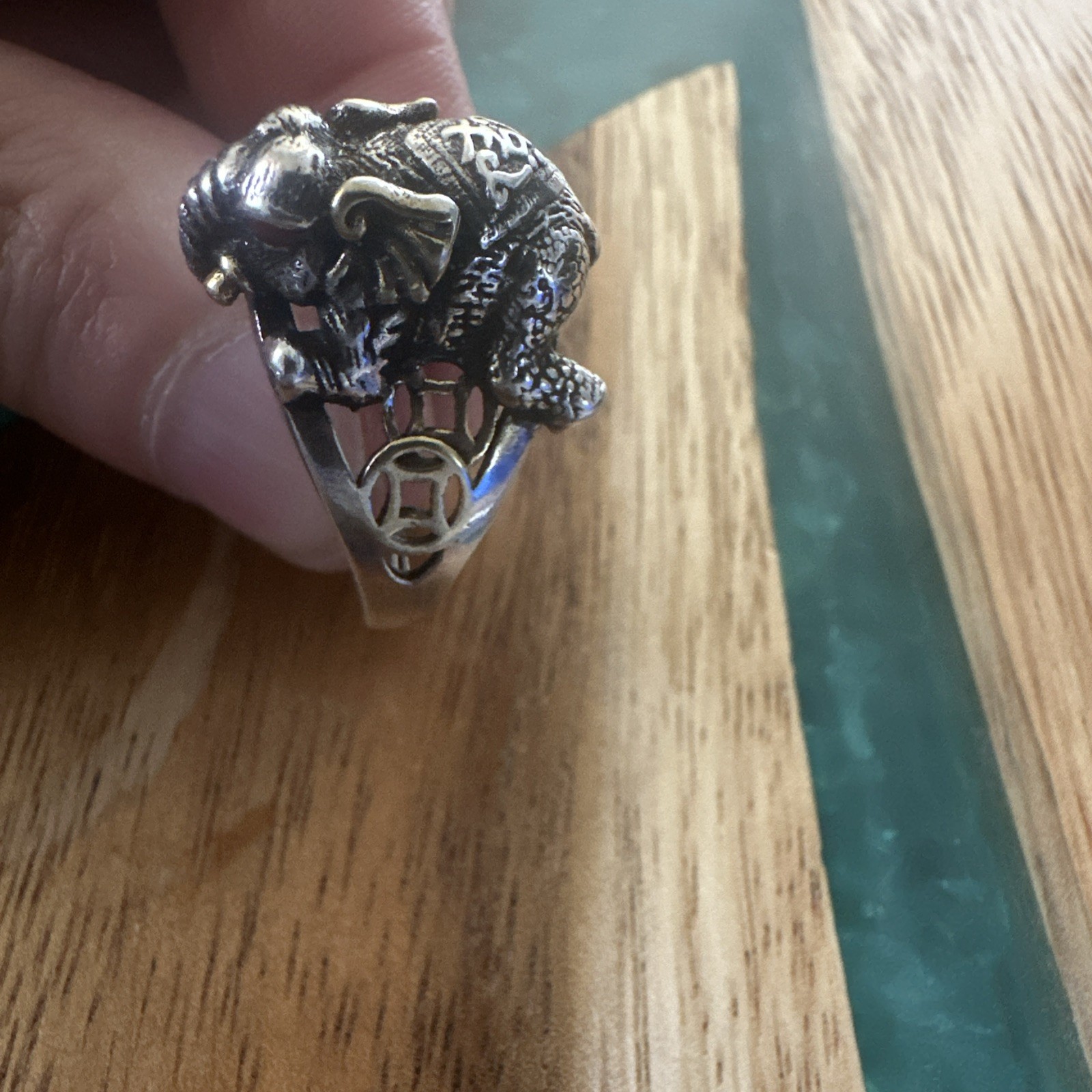 Tibetan Wealth Elephant: Hand Made Tibetan Silver~Size Adjusting~Nice Ring