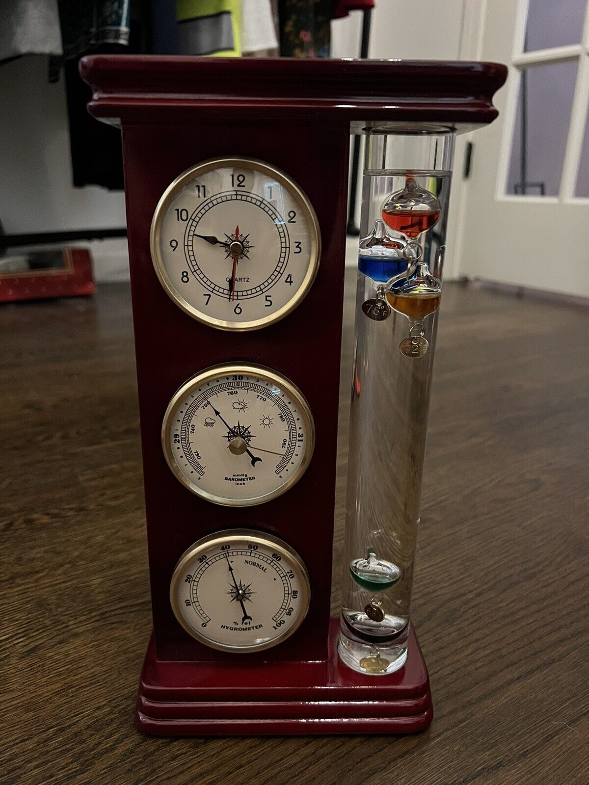 Galileo Weather Station Thermometer Barometer Hygrometer & Clock