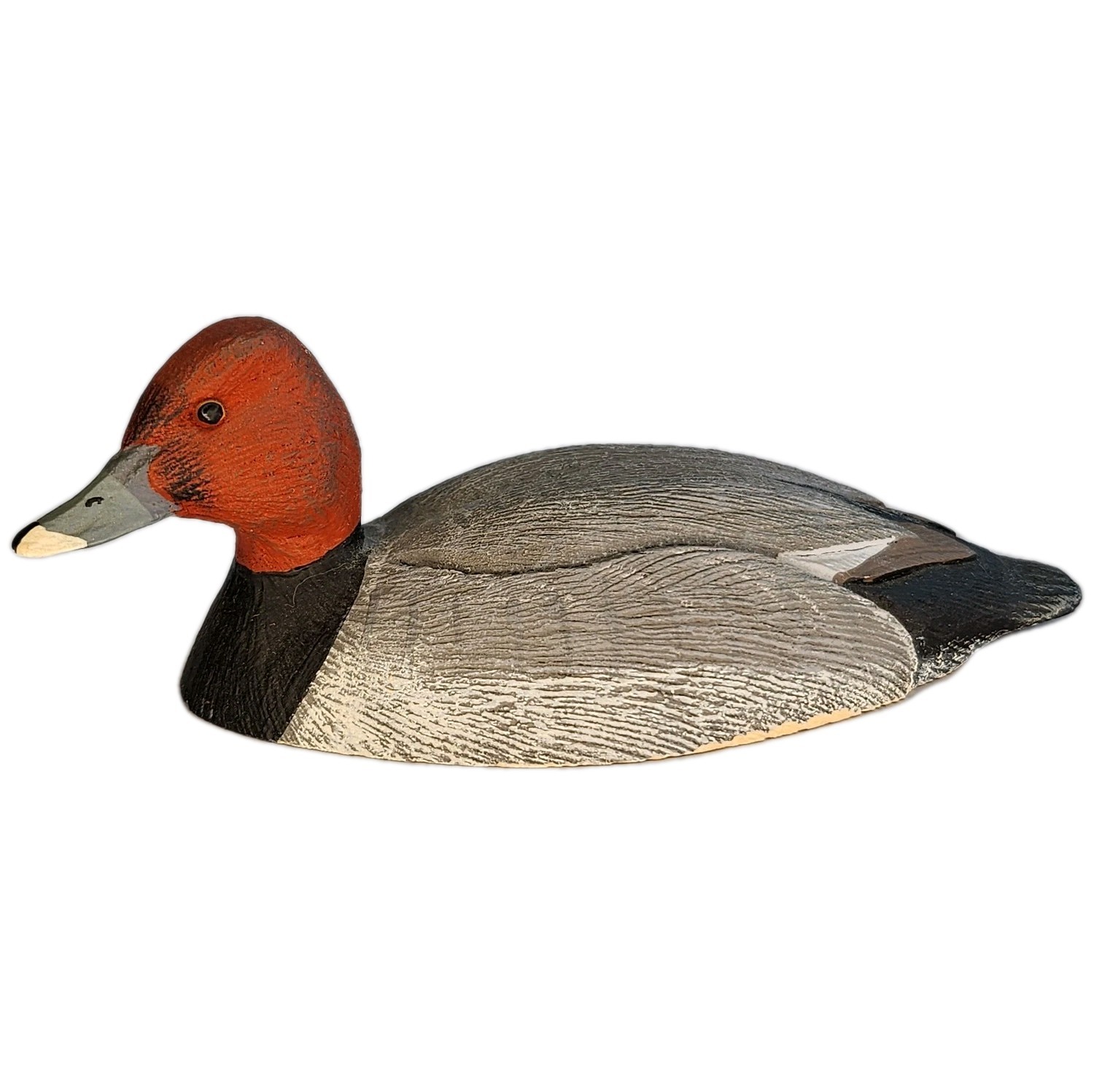 Vintage Decoy Duck Mini Figurine WIlliam J Koelpin Red Head Duck 1982 FG