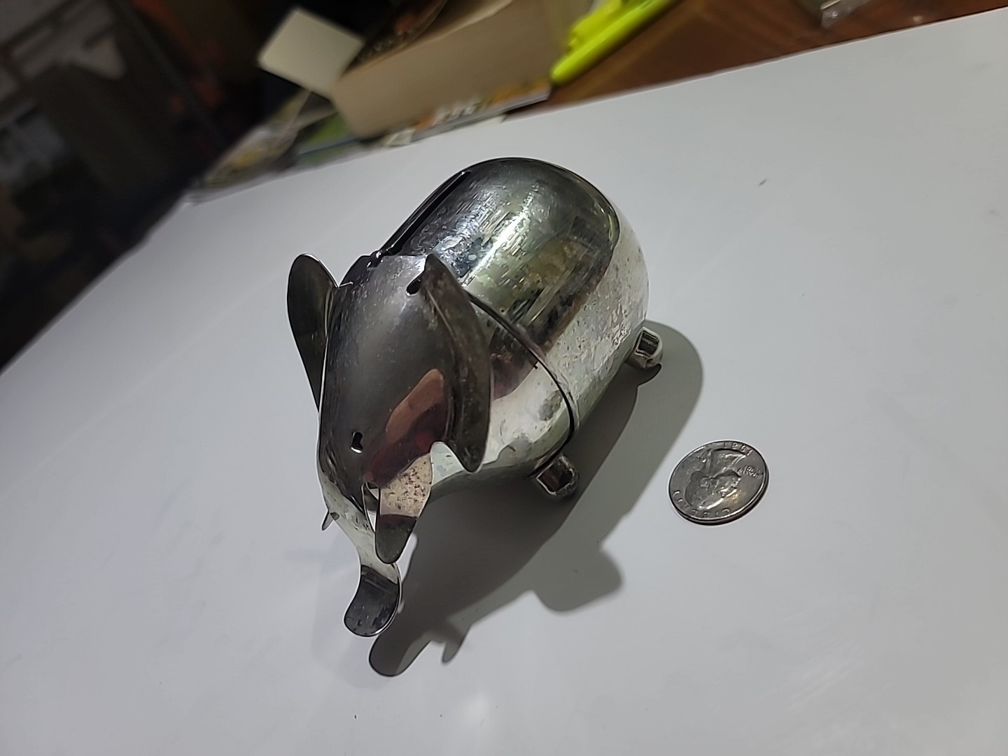 Vintage Napier Metal Elephant Bank as Shown