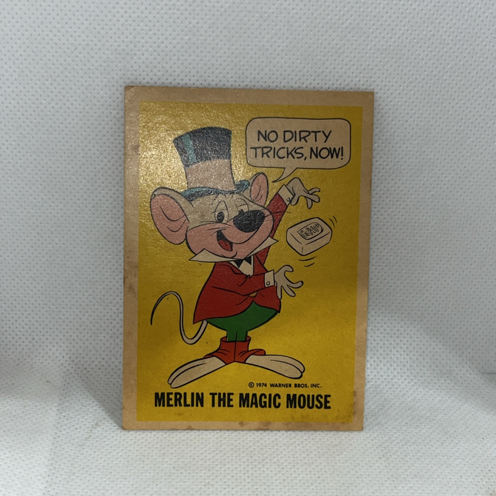 1974 National Periodical Wonder Bread card MERLIN THE MAGIC MOUSE HIGH GRADE
