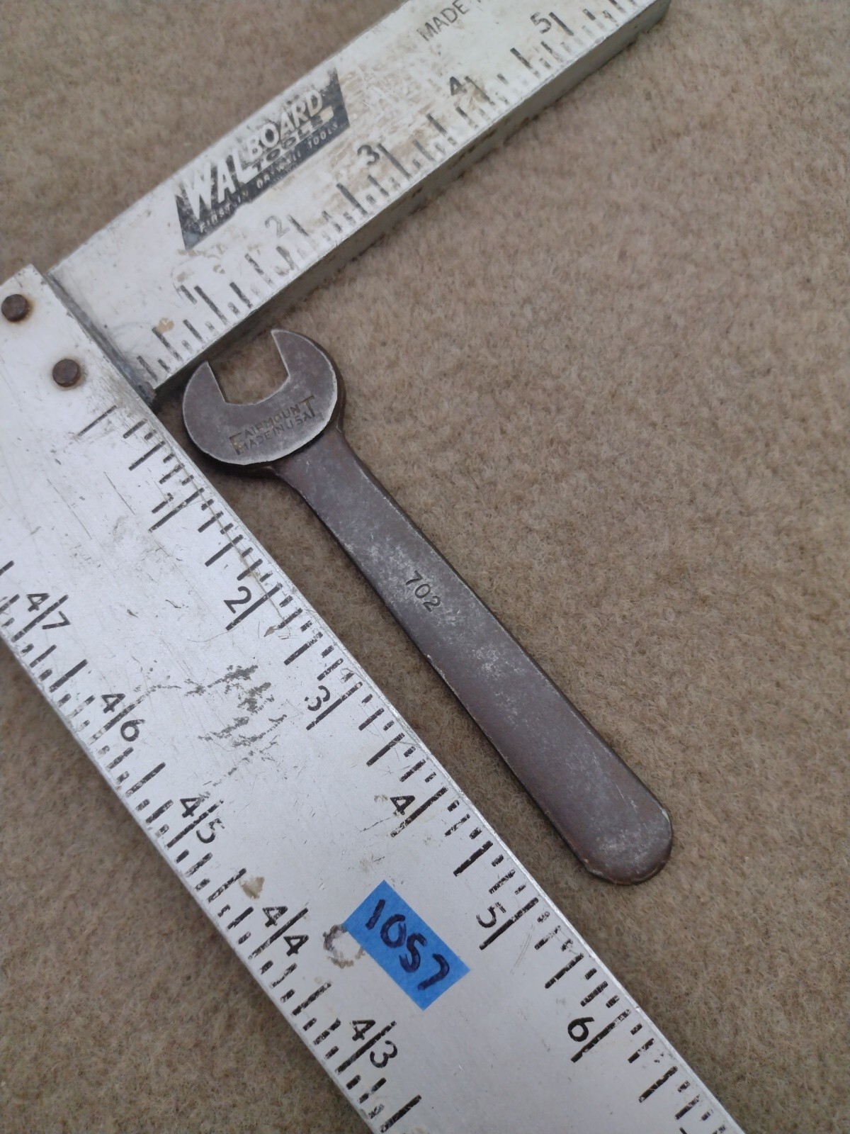 Vintage USA Fairmount 9/16 Open End Wrench One Single Sided 702 Engineers Tools 