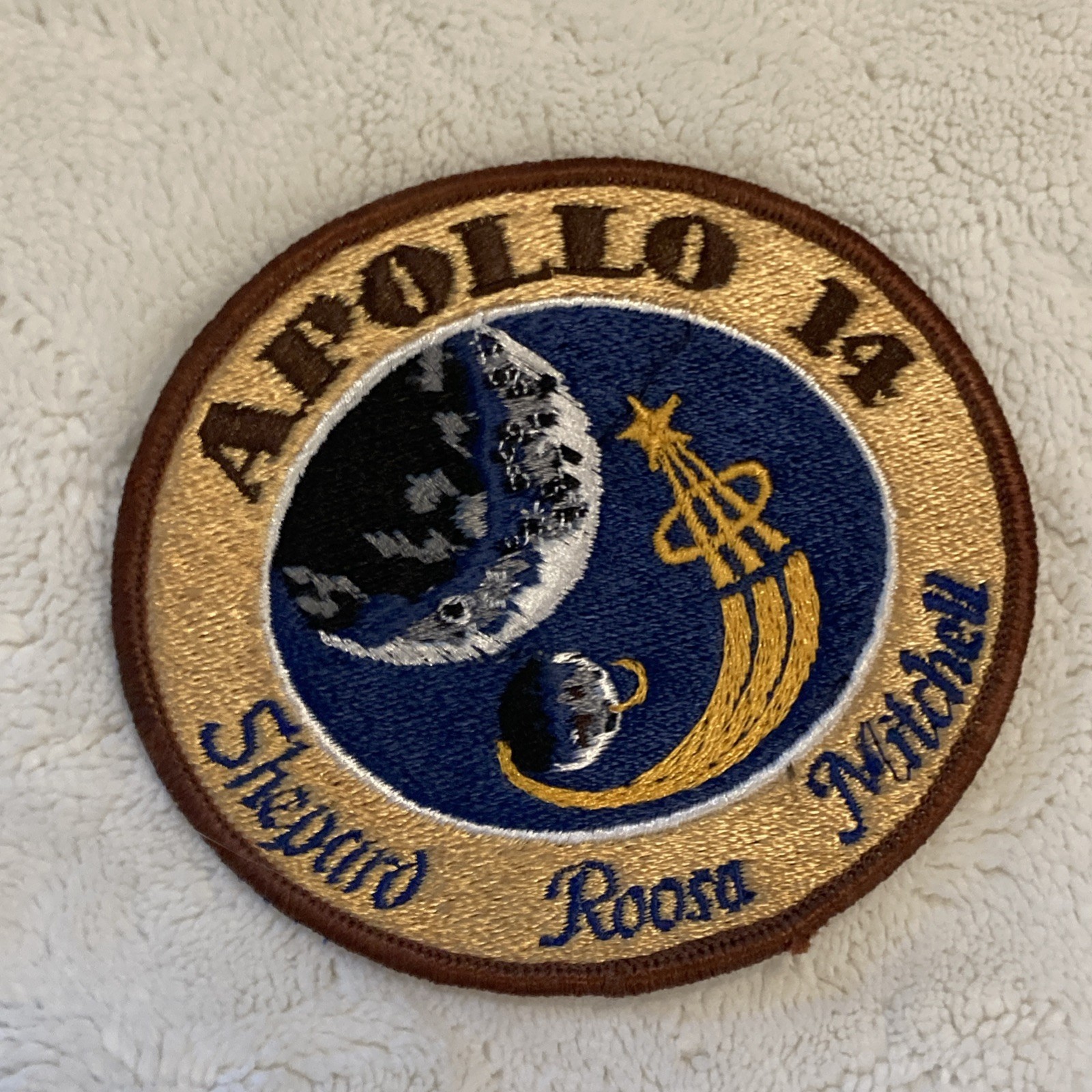 Apollo 14 NASA Embroidered Crew Size Patch Astronauts & Space Vintage Shepard