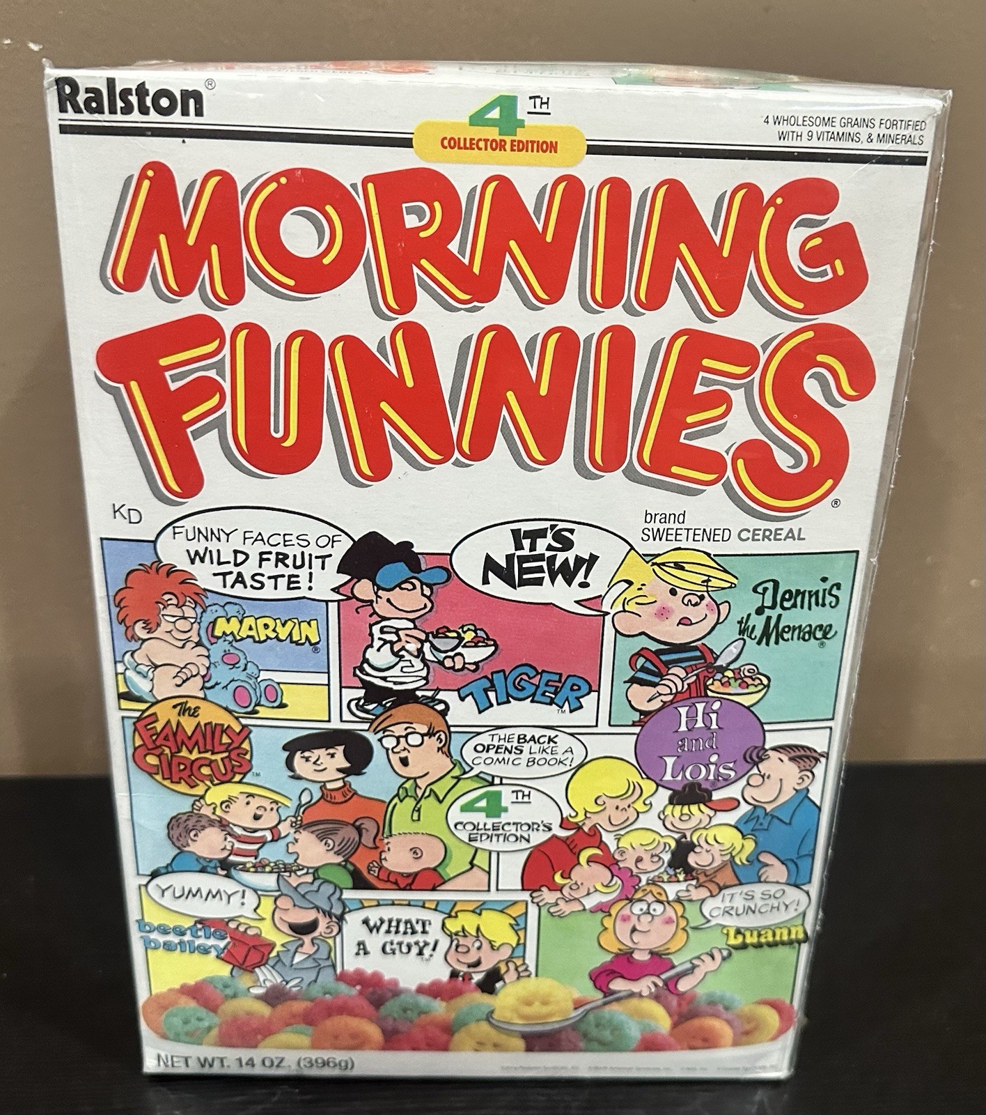Vintage 1988 Ralston Morning Funnies Cereal Box FULL SEALED Mint 4th Edition 80s Vintage 1988 Ralston Morning Funnies Cereal Box FULL SEALED Mint 4th Edition 80s
