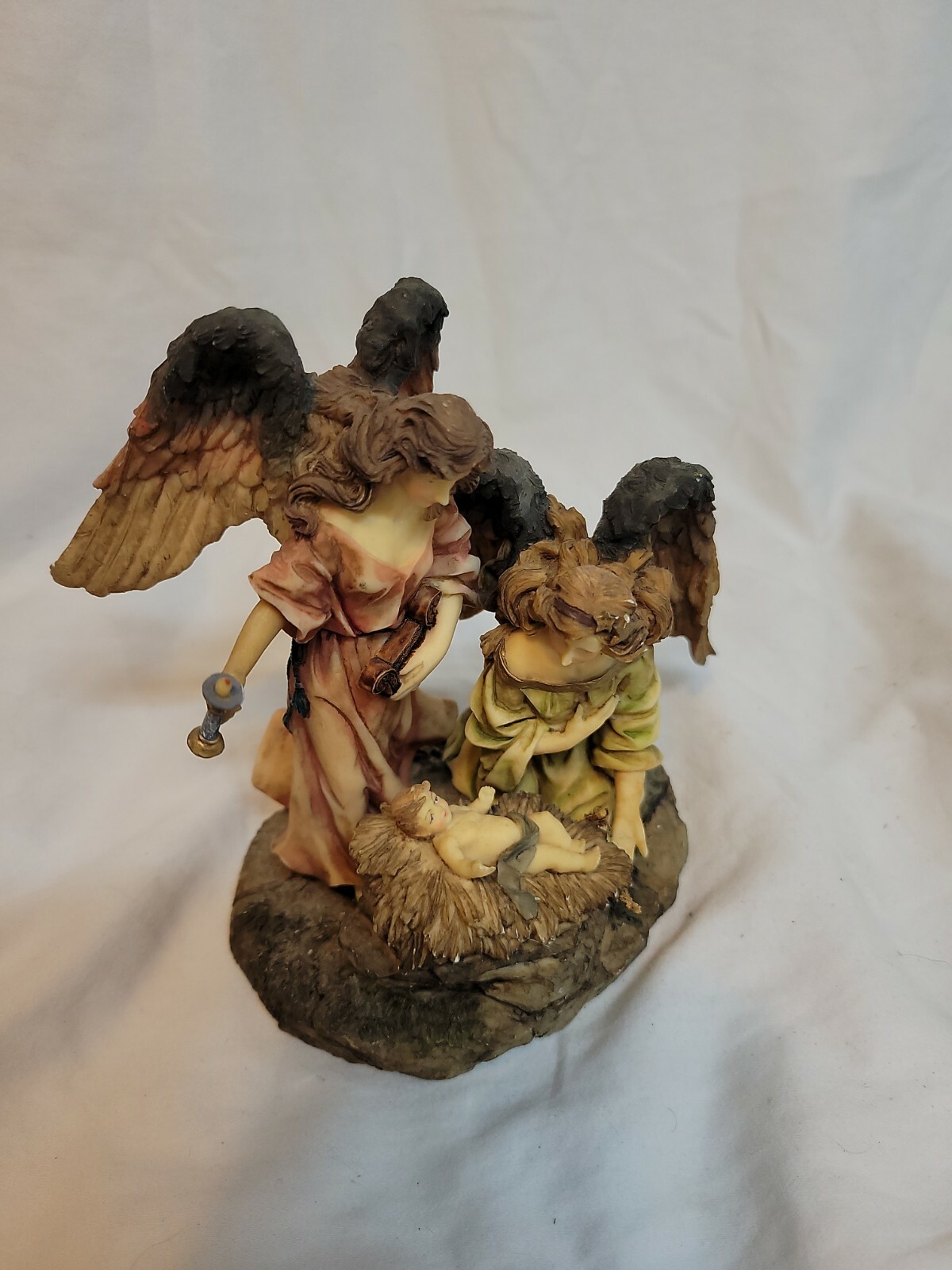 1998 Vanmark Bethlehem Beginnings Nativity Collection Angels visiting Baby Jesus