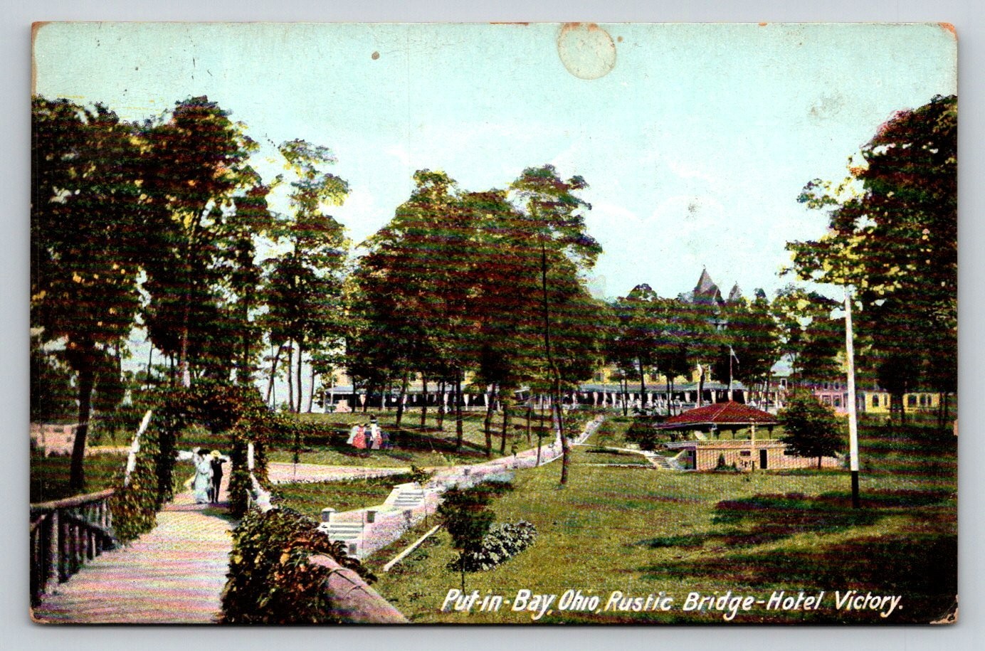 Put-in-Bay OH Rustic Bridge Hotel Victory Postcard 1910 Postmarked Put-in-Bay OH Rustic Bridge Hotel Victory Postcard 1910 Postmarked
