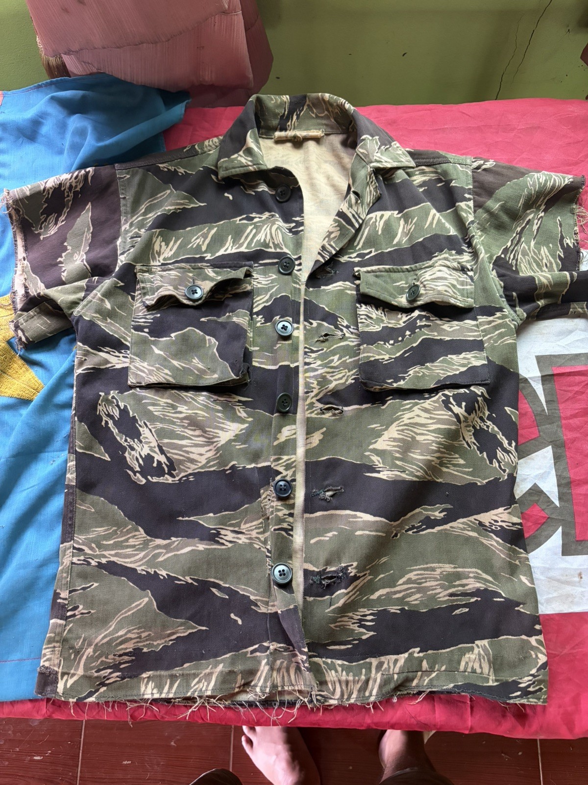 Vietnam War Tiger Stripe Camo Trouser Shirt .Tigerstripe Camo.