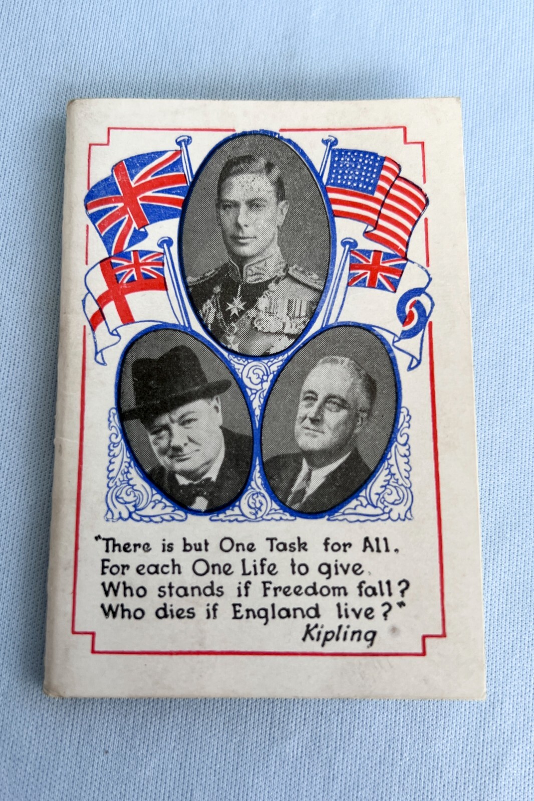 Circa 1942 WWII Britain Military Booklet King George VI Churchill Roosevelt Circa 1942 WWII Britain Military Booklet King George VI Churchill Roosevelt