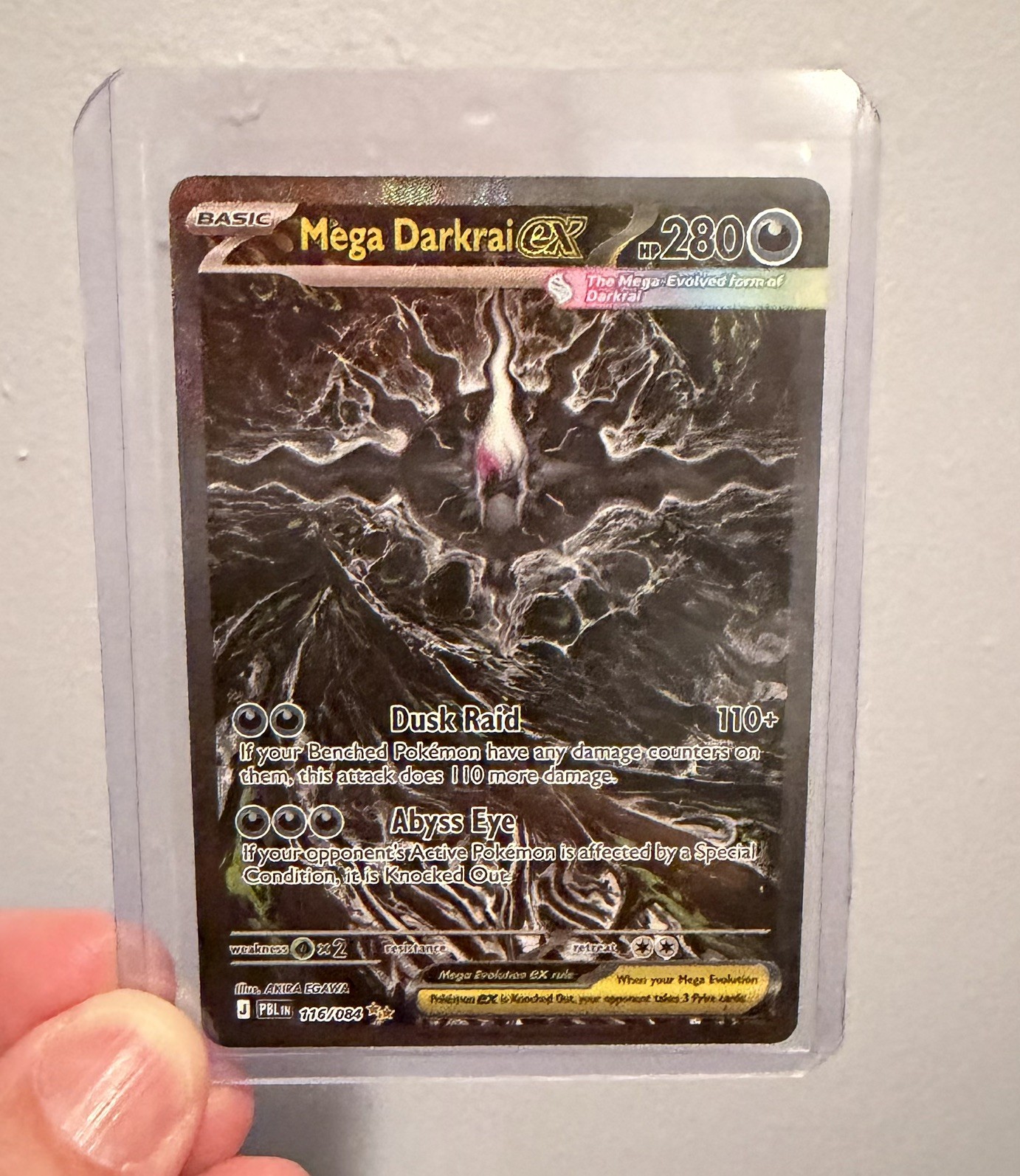 Mega Darkrai ex 116/084 SIR Pitch Black Pokemon Card NM English Mega Darkrai ex 116/084 SIR Pitch Black Pokemon Card NM English