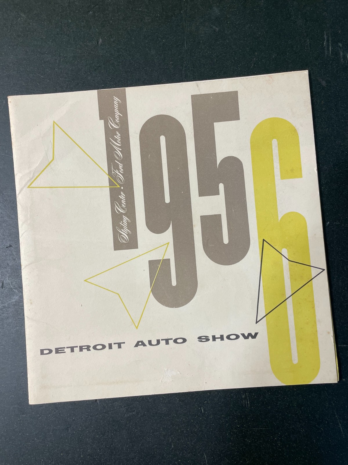 1956 FORD Detroit Auto Show Vintage SALES BROCHURE STYLE car design clay models 1956 FORD Detroit Auto Show Vintage SALES BROCHURE STYLE car design clay models