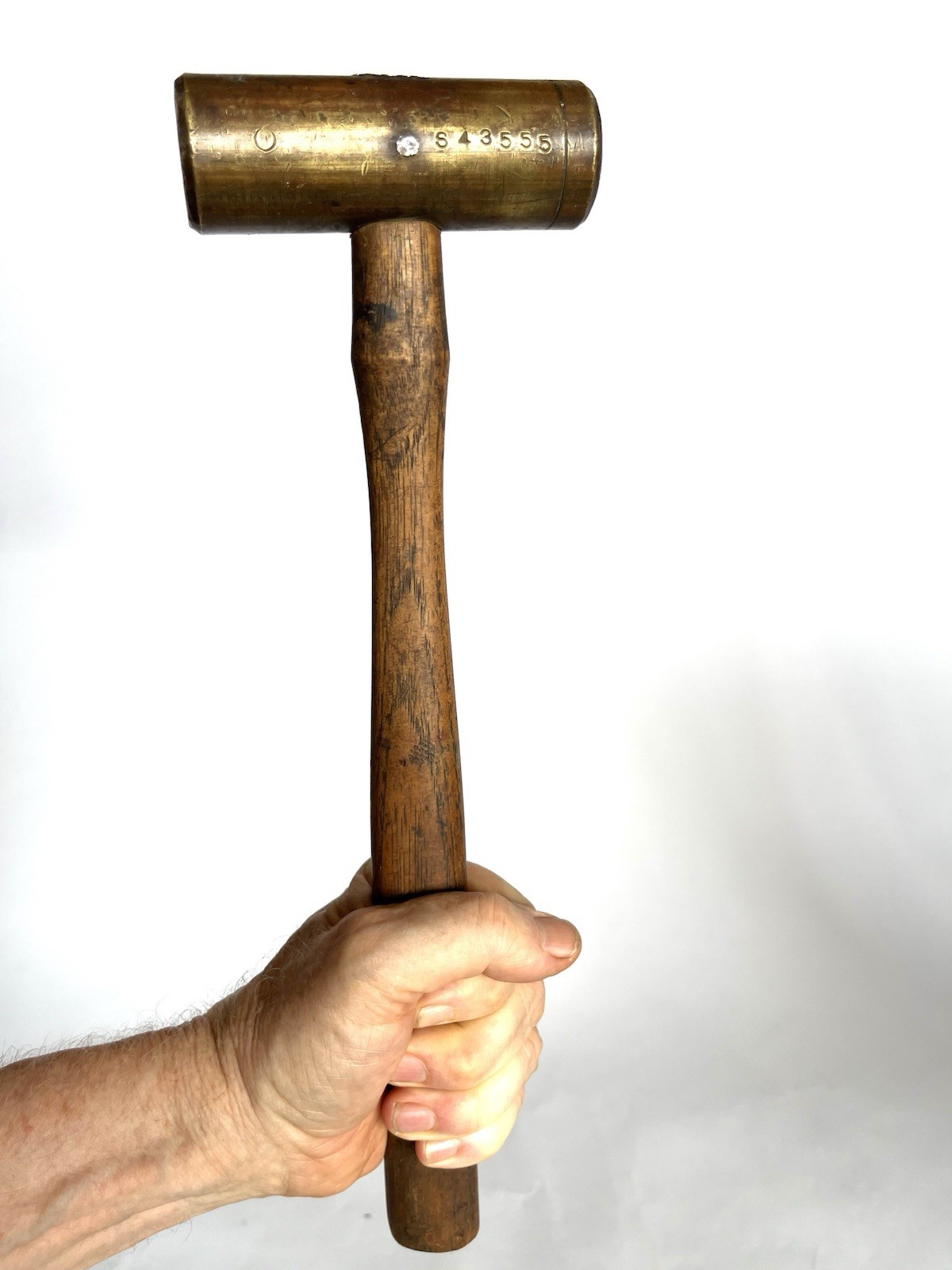 MACHINIST OfCe TOOL LATHE MILL Vintage Brass Head Soft Blow Hammer Mallet MACHINIST OfCe TOOL LATHE MILL Vintage Brass Head Soft Blow Hammer Mallet