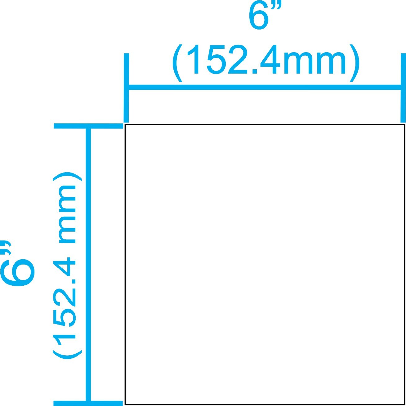 6in x 6in Magnet Blank Car Truck Vehicle Bumper Decal