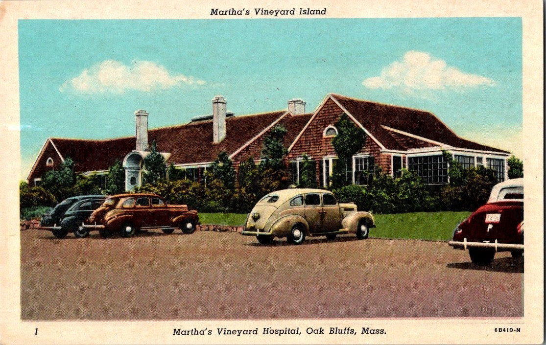 Vintage Postcard 1946 Martha's Vineyard Island Hospital, Oak Bluffs, MA Vintage Postcard 1946 Martha's Vineyard Island Hospital, Oak Bluffs, MA