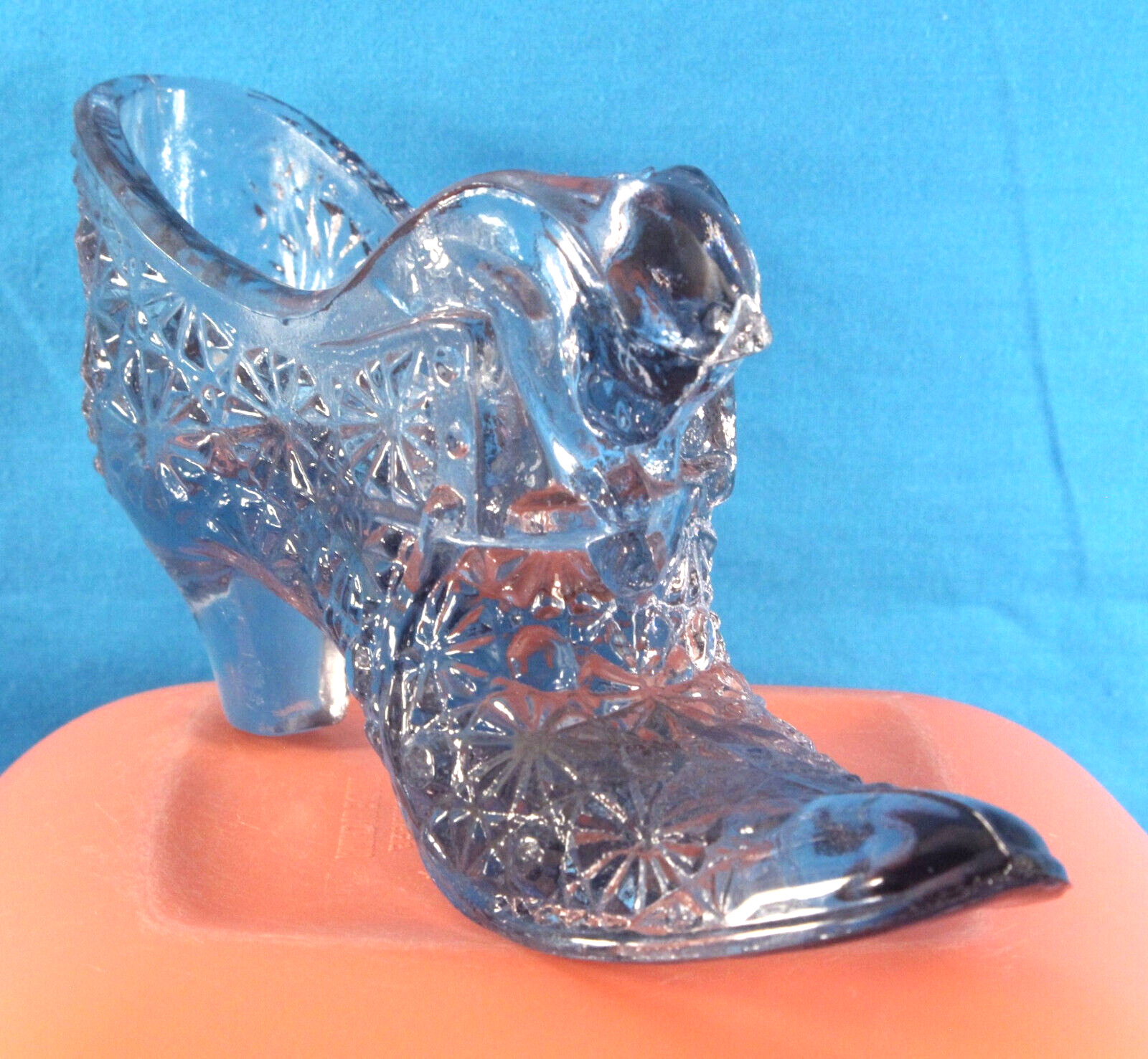 Light Amethyst Glass Cat Head Slipper Shoe - Shoes of Glass Collection