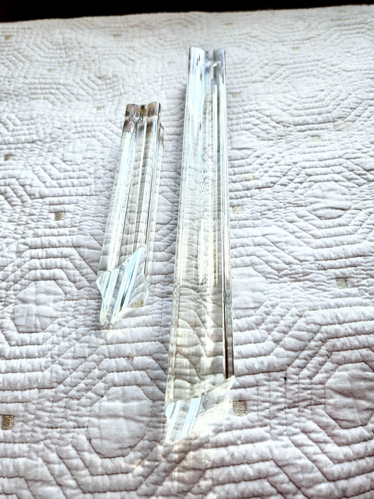 Authentic Vintage Italian Quadriedro Crystal Chandelier Prism Replacement Parts Authentic Vintage Italian Quadriedro Crystal Chandelier Prism Replacement Parts