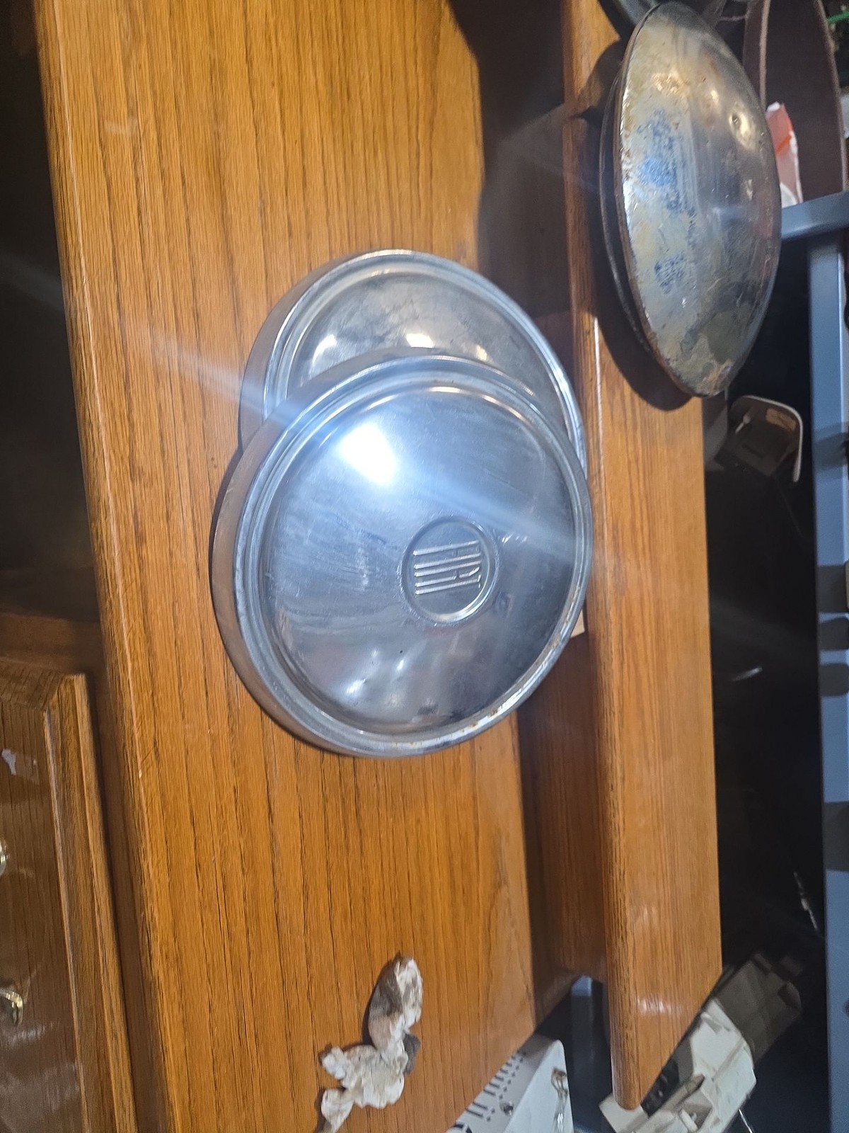 Vintage Fiat Small Dog Dish Hubcaps Pair Vintage Fiat Small Dog Dish Hubcaps Pair