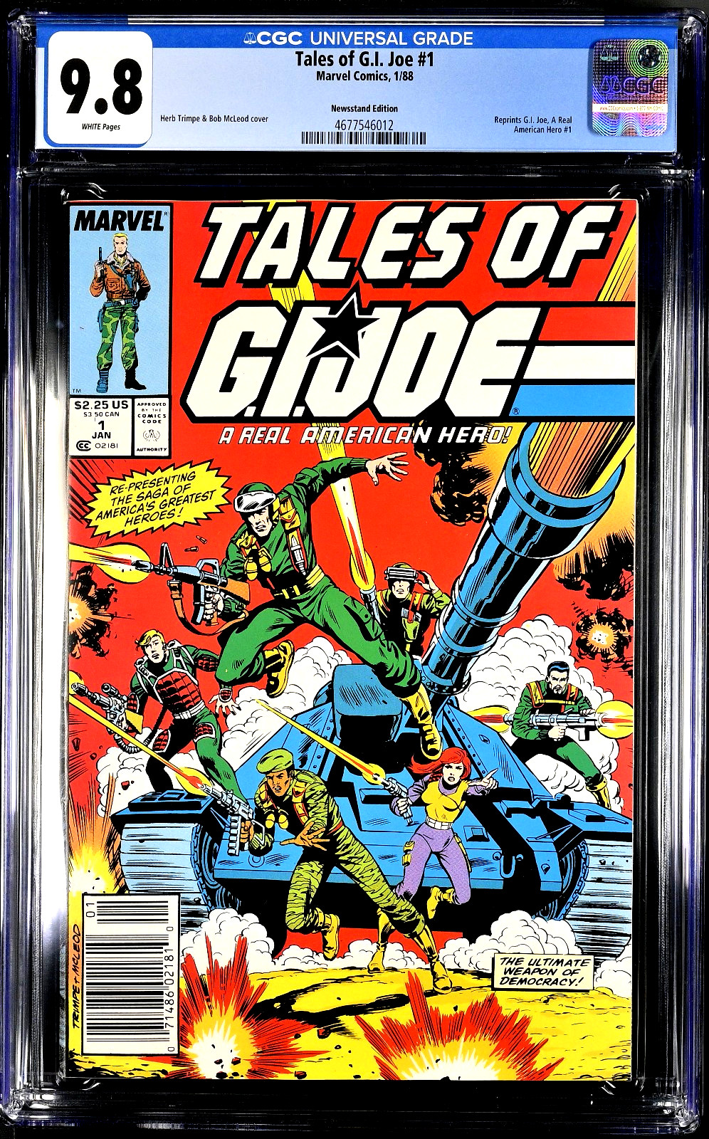 Tales of G.I. Joe #1 (1988) CGC 9.8 NM/MT Newsstand Edition RARE HTF (WTC/BT) Tales of G.I. Joe #1 (1988) CGC 9.8 NM/MT Newsstand Edition RARE HTF (WTC/BT)