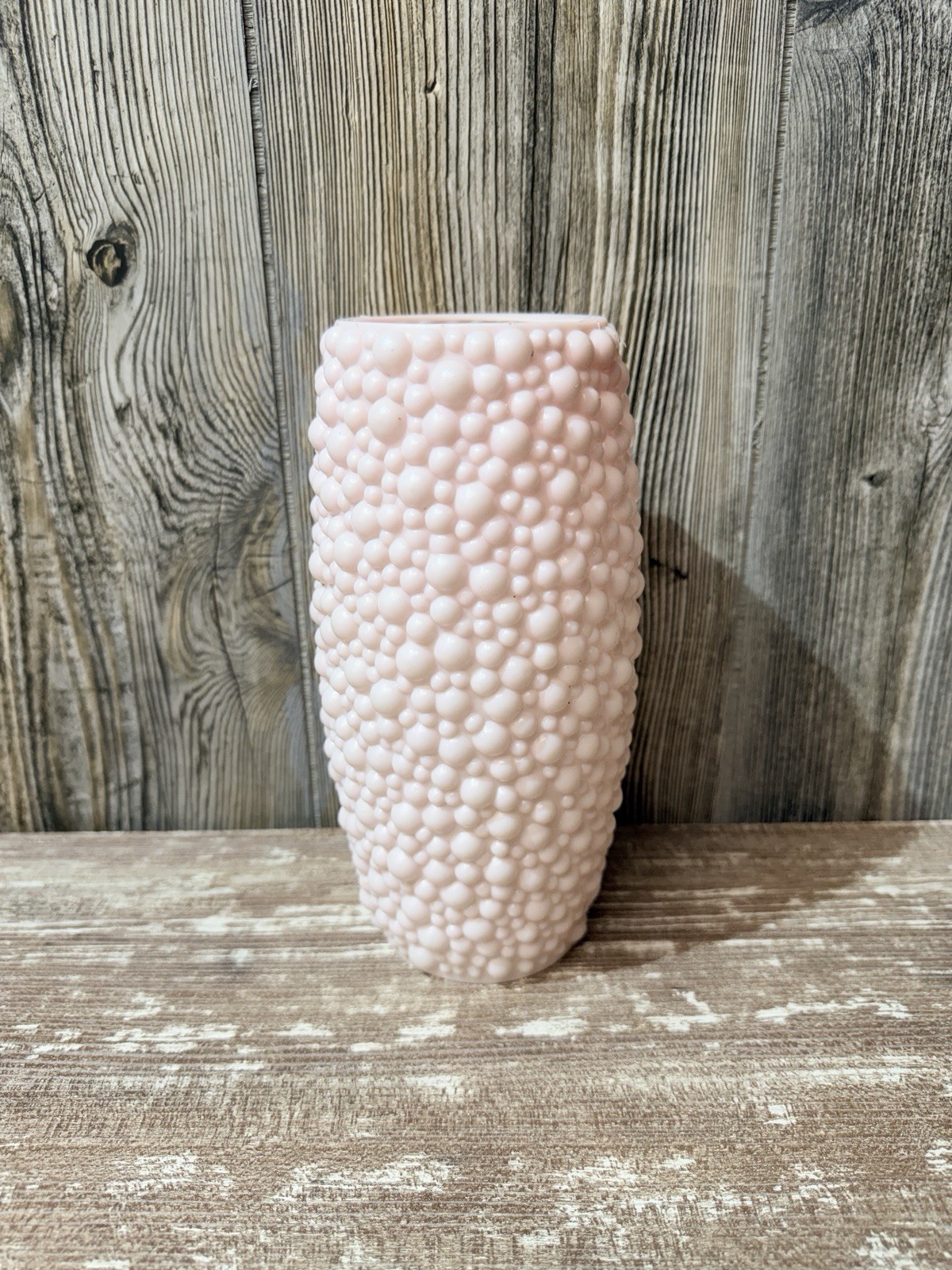 Vintage Pink 1960\'s Retro MCM Beehive Bubble Blow Mold Vase 8\'\' Vintage Pink 1960\'s Retro MCM Beehive Bubble Blow Mold Vase 8\'\'