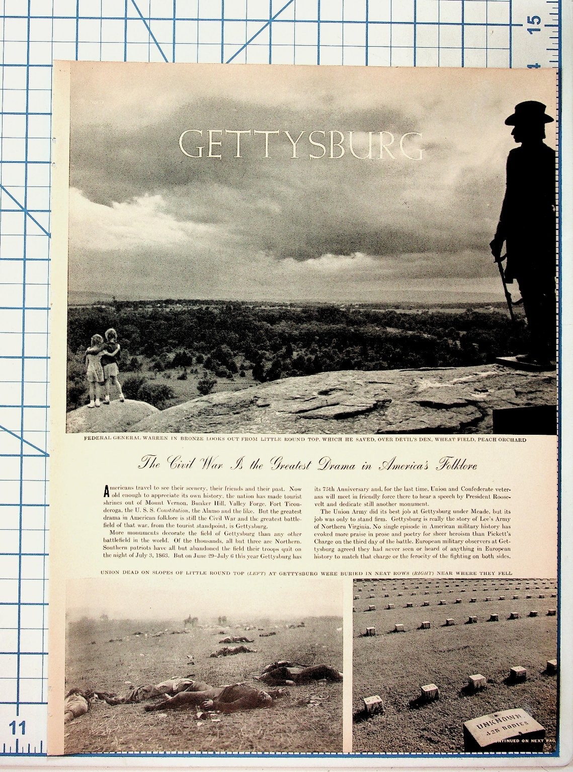 Vintage 1938 Gettysburg Civil War Magazine Article Lincoln Address Ephemera Vintage 1938 Gettysburg Civil War Magazine Article Lincoln Address Ephemera