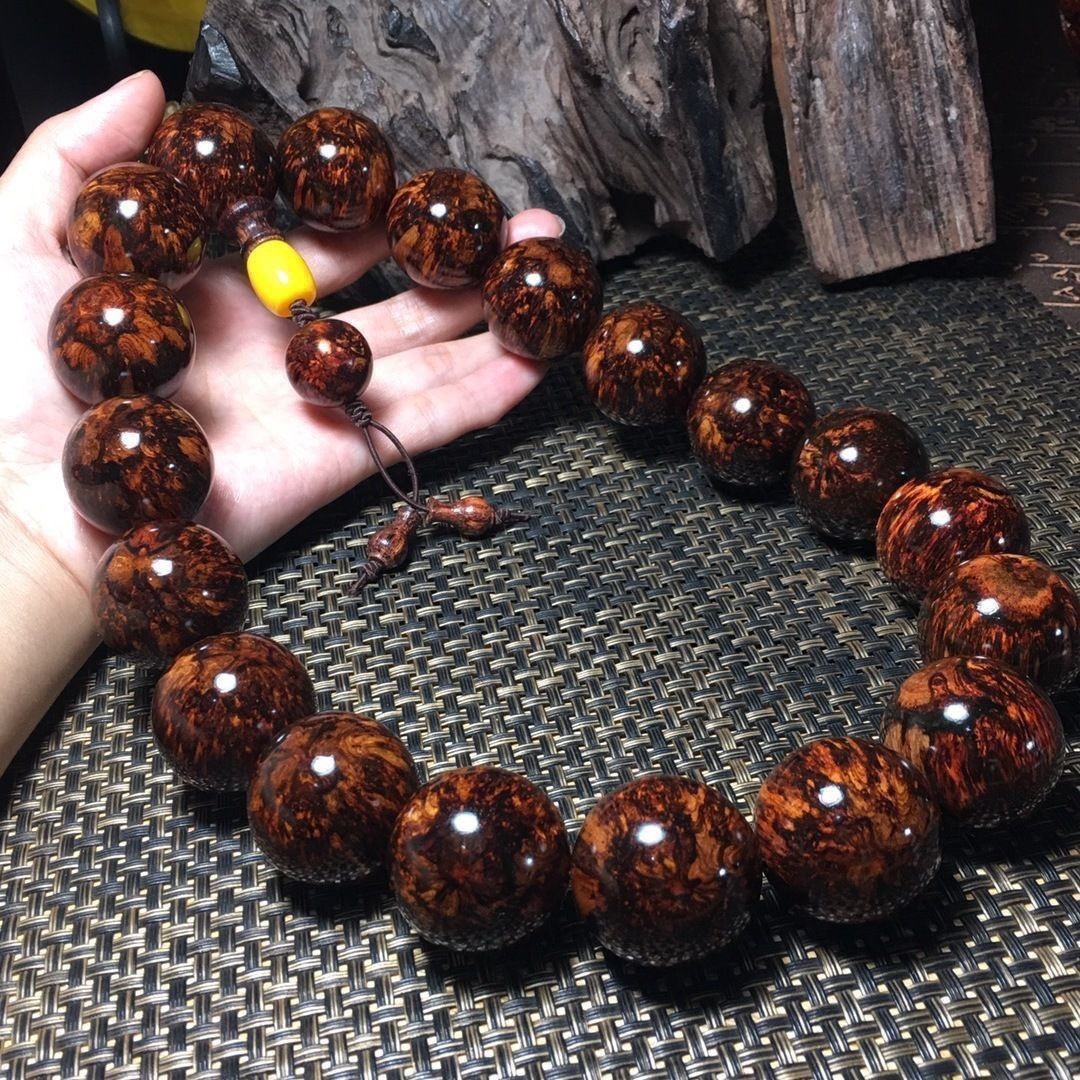 2.0 Daxin Incense Bracelet Hainan Yellow Sandalwood Beads Gourd Face Amulet