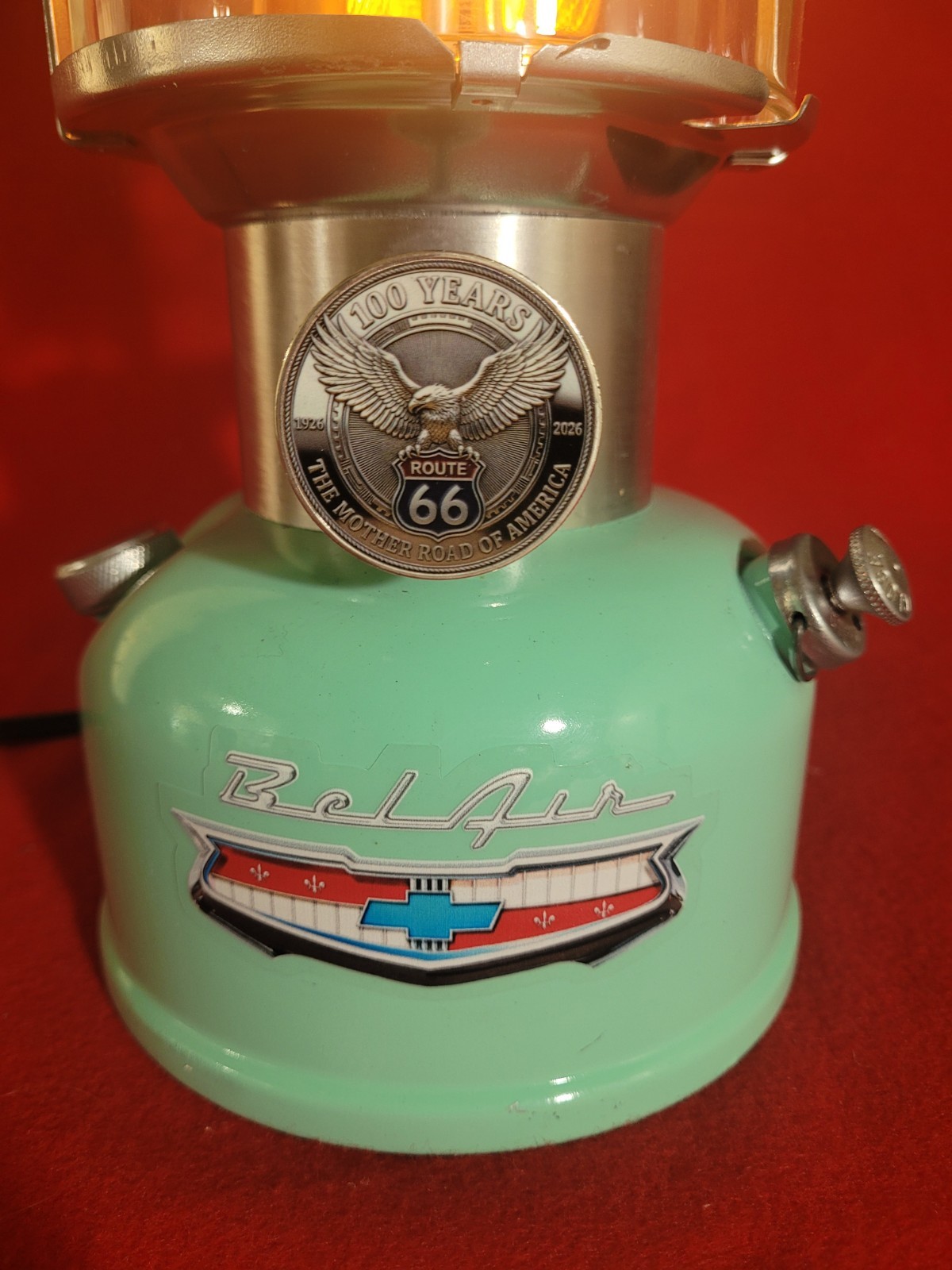 Chevy Bel Air Route 66 100 Year Collectible Lantern Chevy Bel Air Route 66 100 Year Collectible Lantern