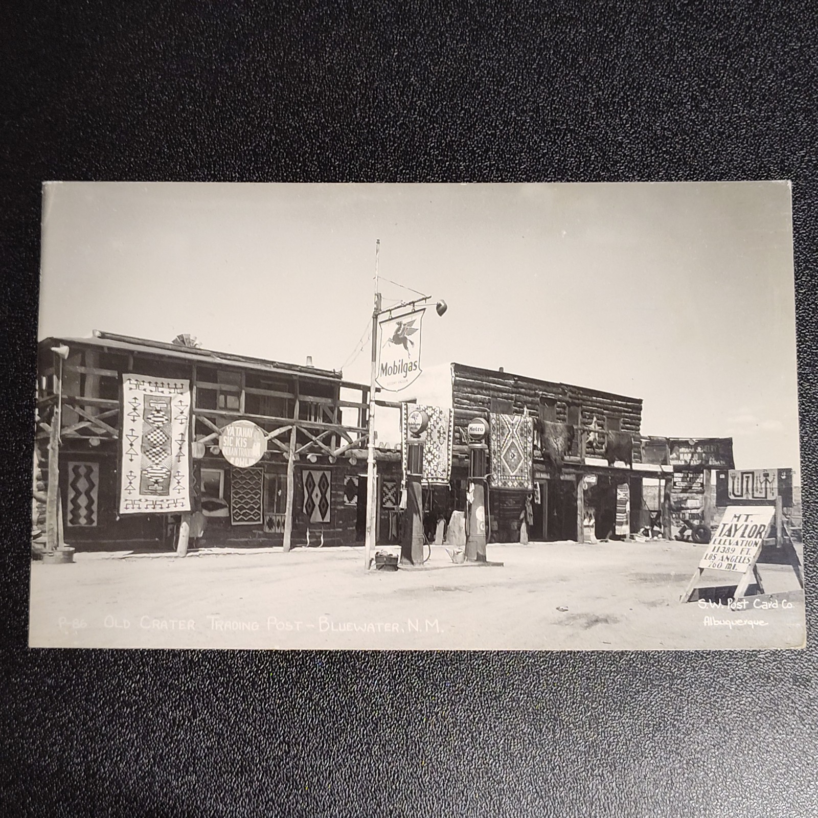 RPPC Mobil Gas, Old Crater TP, Route 66, Bluewater, NM 5.5x3.5- Vintage Postcard RPPC Mobil Gas, Old Crater TP, Route 66, Bluewater, NM 5.5x3.5- Vintage Postcard