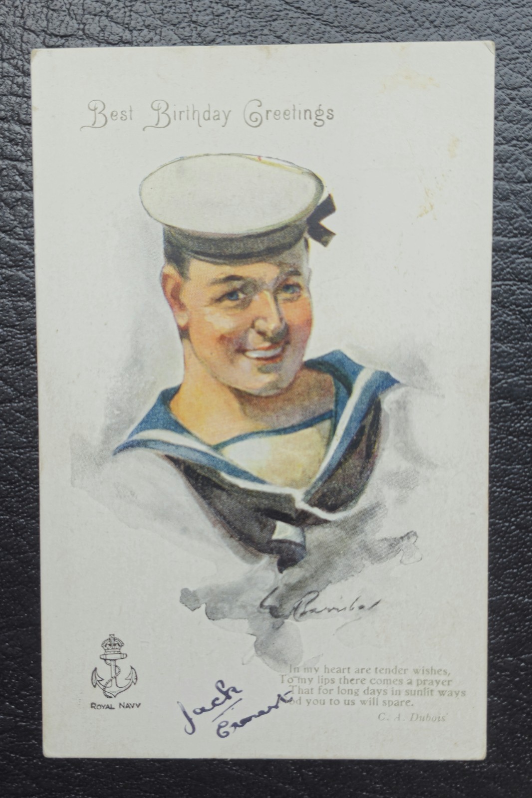 ANTIQUE BARRIBAL POSTCARD WW1 C1916 SERIES 1050 SERVICEMEN IN UNIFORM ROYAL NAVY