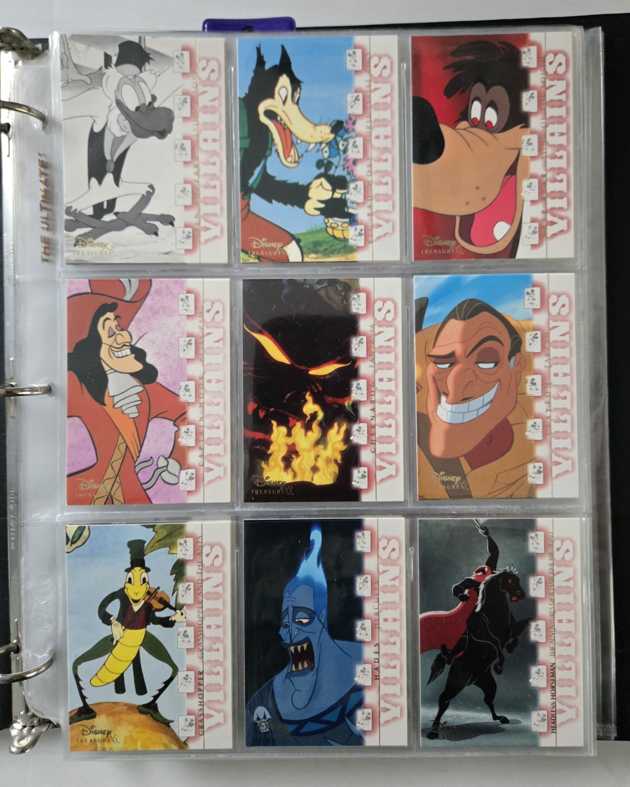 Disney Treasures 2003 2004 Villain Trading Cards Lot of 82 Maleficient Jafar 