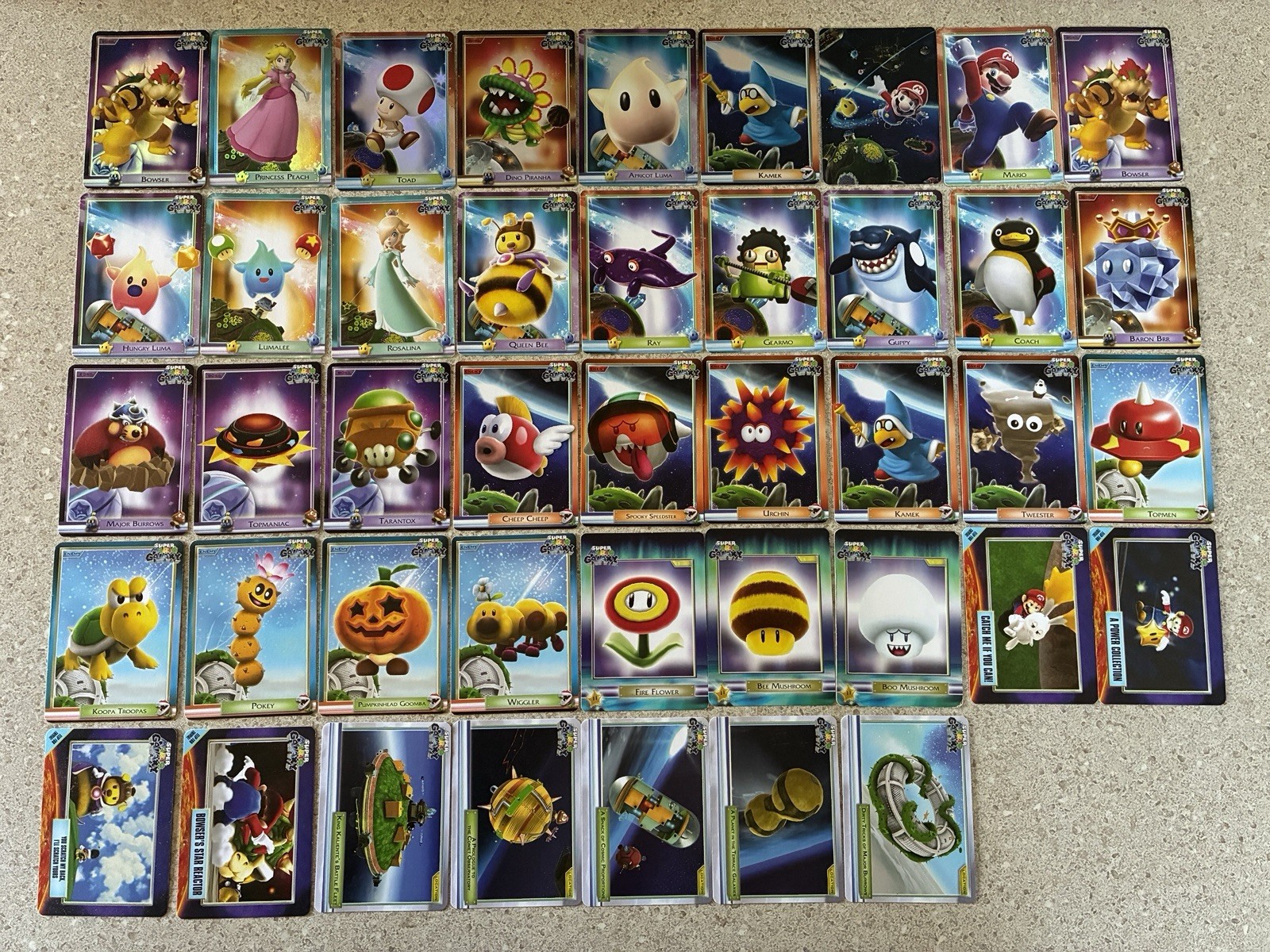 Lot Of 43 2008 Enterplay Super Mario Galaxy Cards Nintendo 7x Foils Bowser Etc. Lot Of 43 2008 Enterplay Super Mario Galaxy Cards Nintendo 7x Foils Bowser Etc.