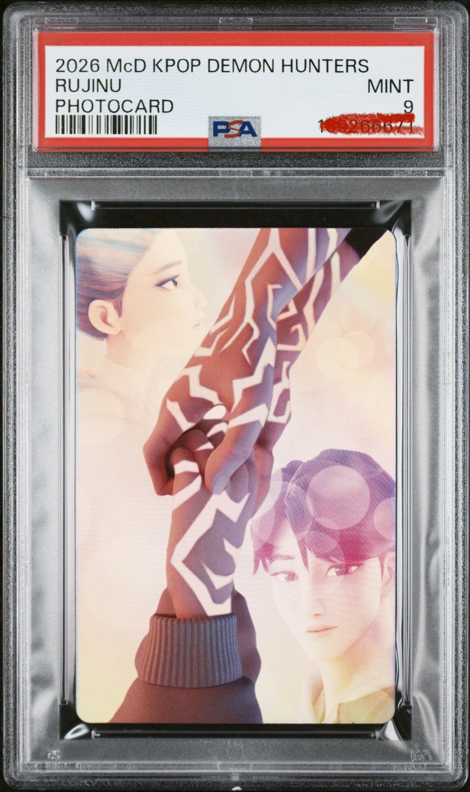 2026 McDonald's Kpop Demon Hunters Meal Photocard Rumi Jinu Rujinu PSA 9 A
