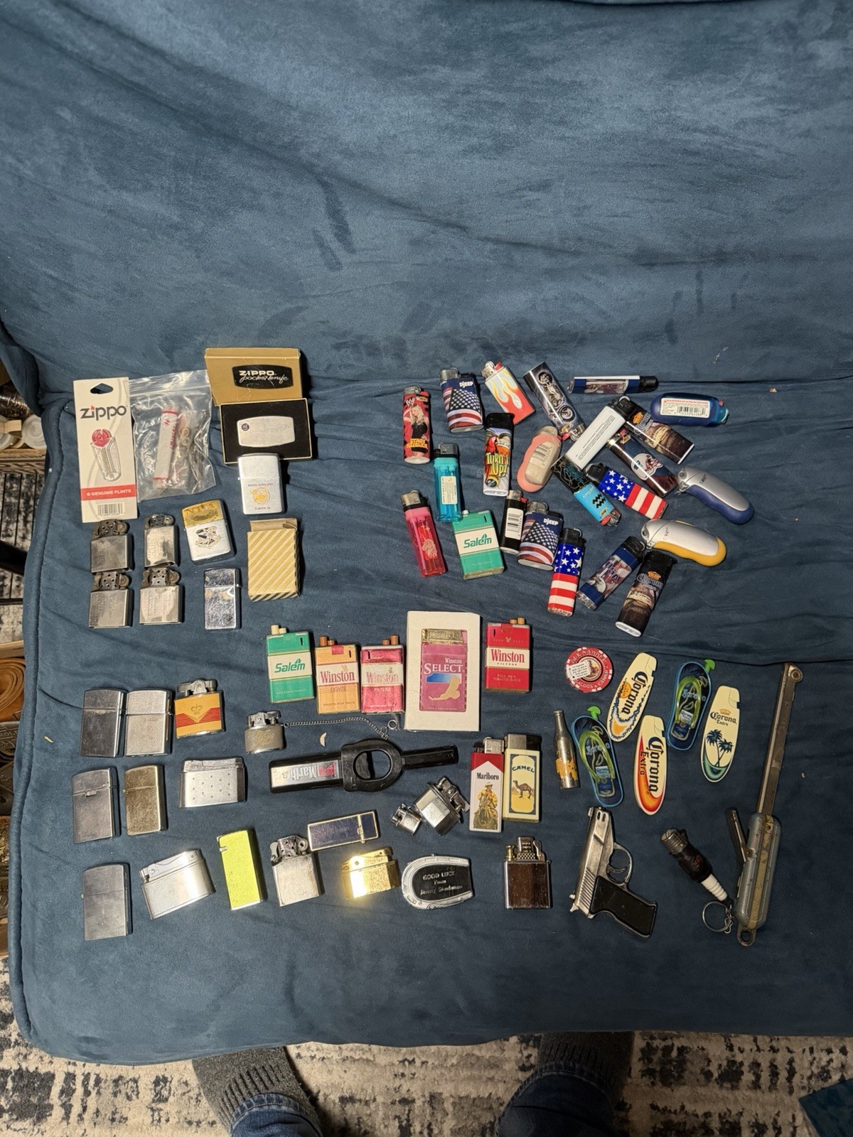 Vintage Lot of 68 Lighters. Zippo Japan Cigarette Company Advertising.