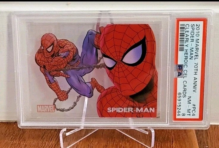 PSA 8 2010 Rittenhouse 70 Years of Marvel Clearly Heroic Cel SPIDER-MAN #PC4 PSA 8 2010 Rittenhouse 70 Years of Marvel Clearly Heroic Cel SPIDER-MAN #PC4
