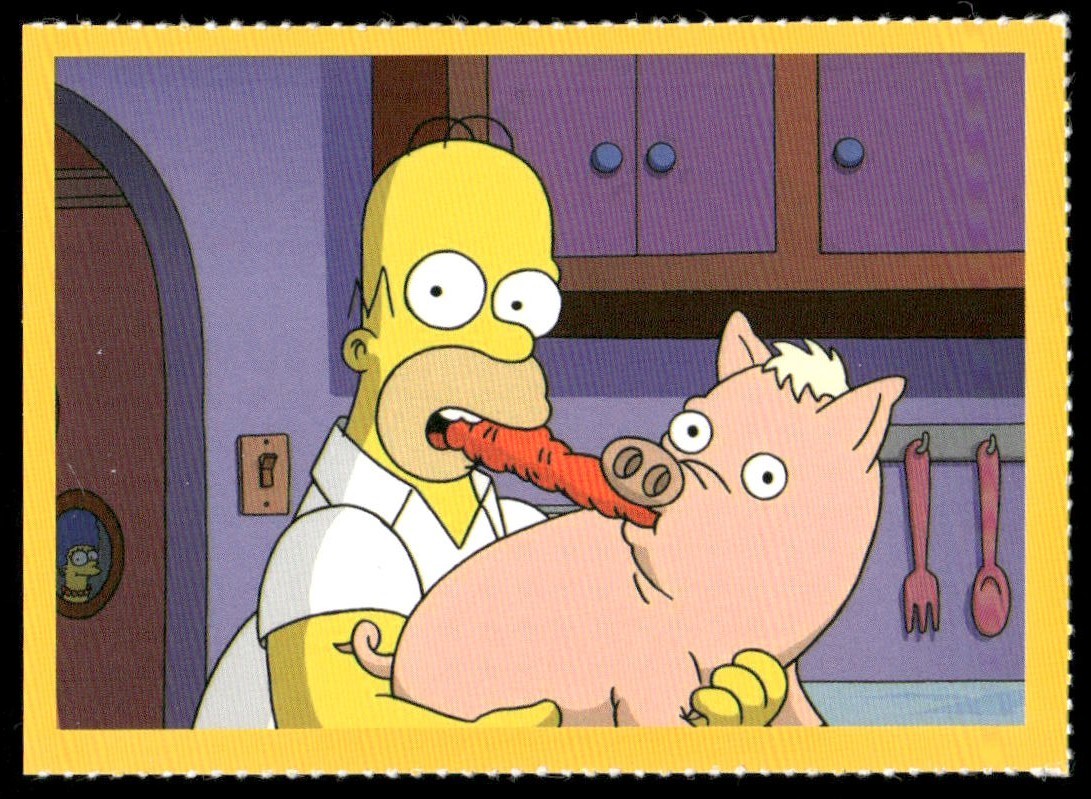 The Simpsons Movie 2007 Boston Globe Cartoon Card (NM)
