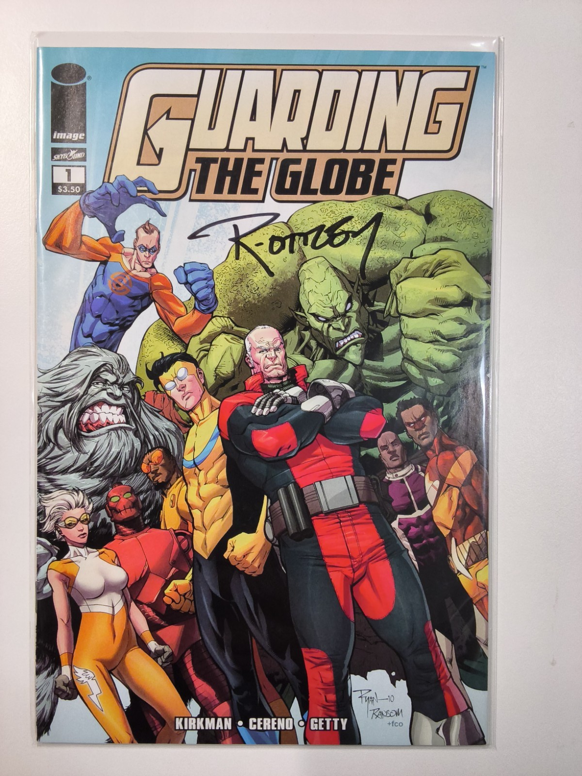 Guarding the Globe #1 Ottley Cover Signed w/COA 1st Print