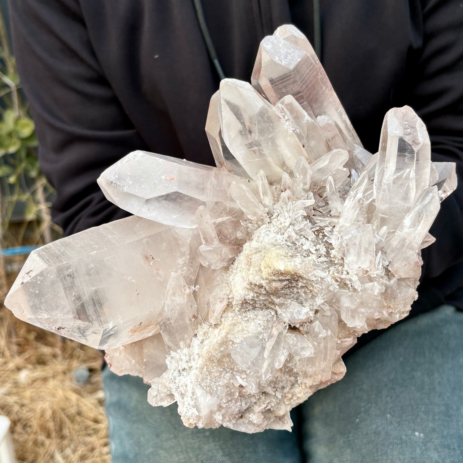 6.81LB A+++Large natural white crystal himalayan quartz cluster /mineralsls