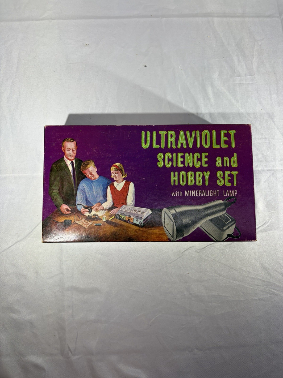 Vintage 1960s Mineralight Ultraviolet Science Hobby Set UV Lamp Working