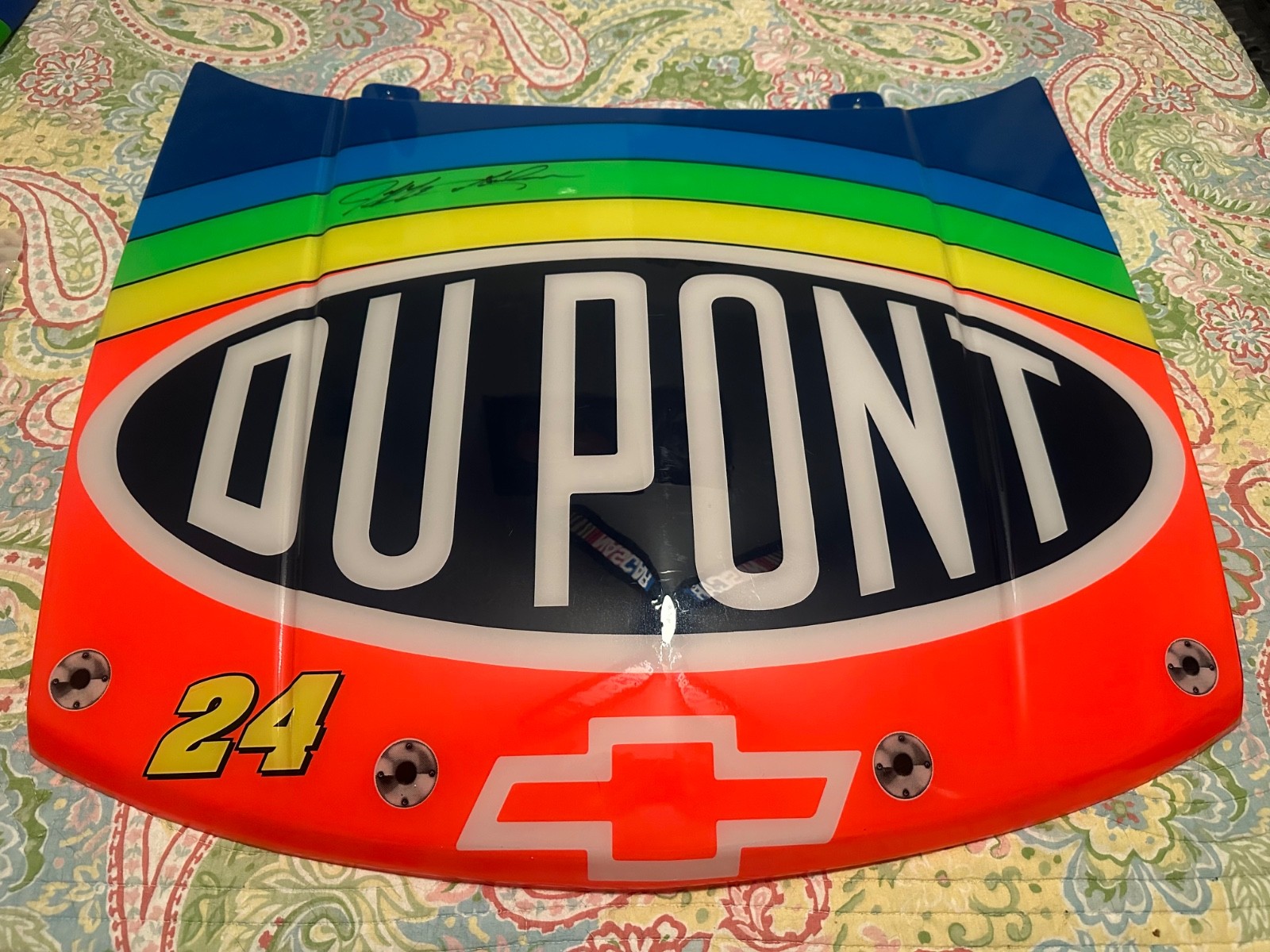 JEFF GORDON RACING WALL DECOR, ORIGINAL RAINBOW WARRIOR #24 SCHEME (JUST NEW) JEFF GORDON RACING WALL DECOR, ORIGINAL RAINBOW WARRIOR #24 SCHEME (JUST NEW)