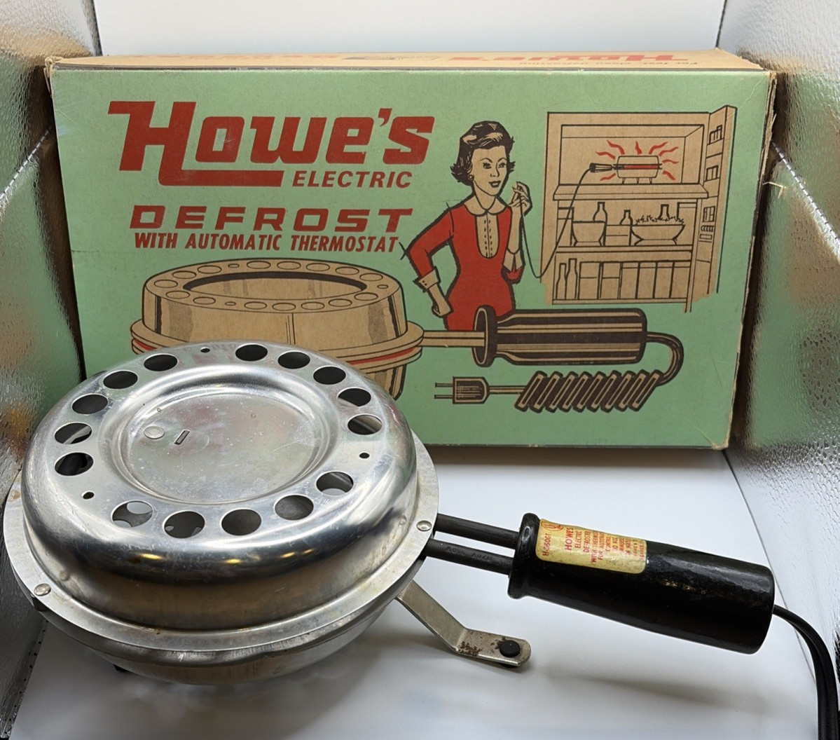 Vintage Electric Howe's Defroster for Refrigerator and Freezer Box Vintage Electric Howe's Defroster for Refrigerator and Freezer Box