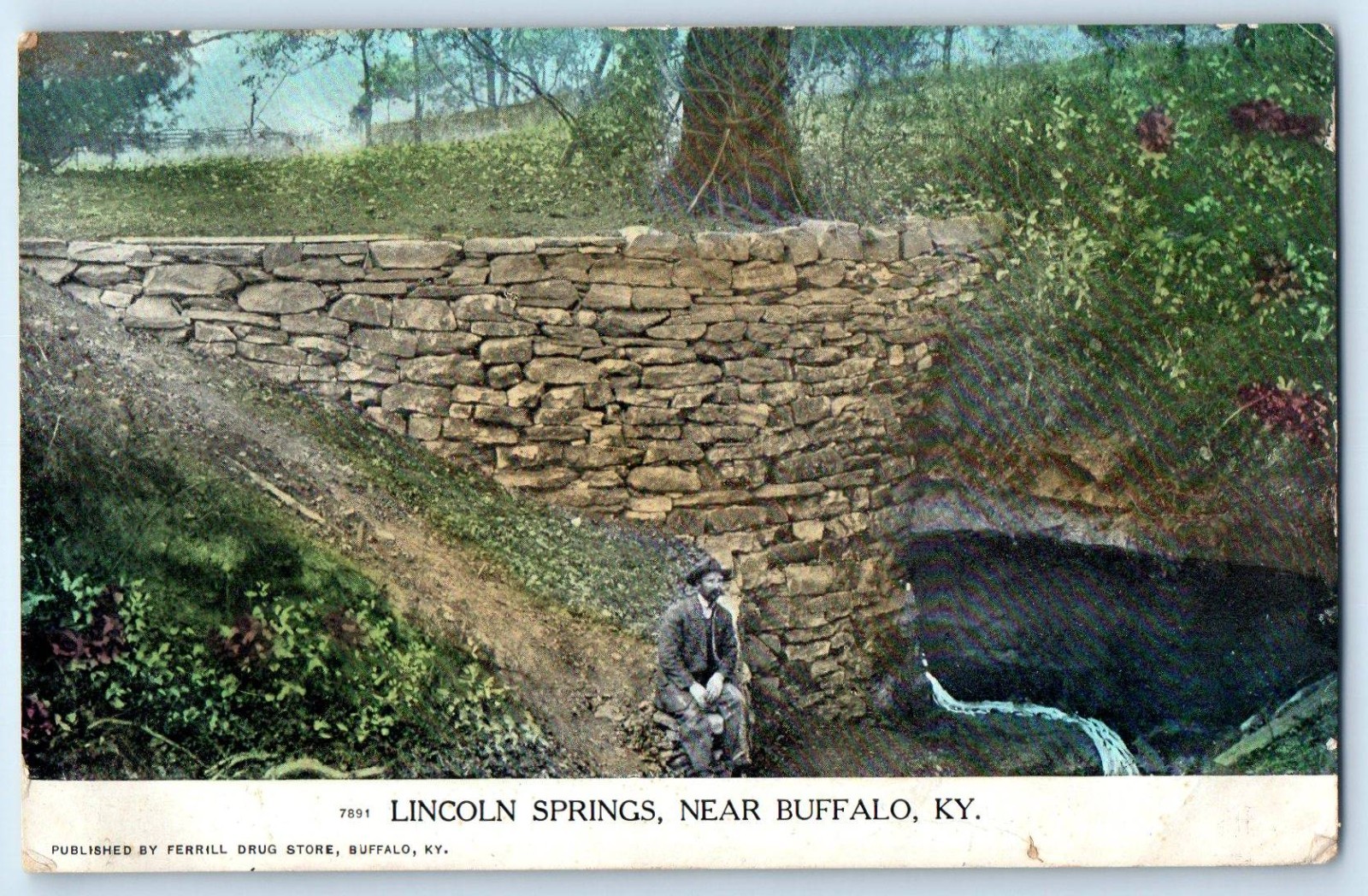 1908 Buffalo Kentucky KY Vintage Postcard Lincoln Springs Exterior View Posted