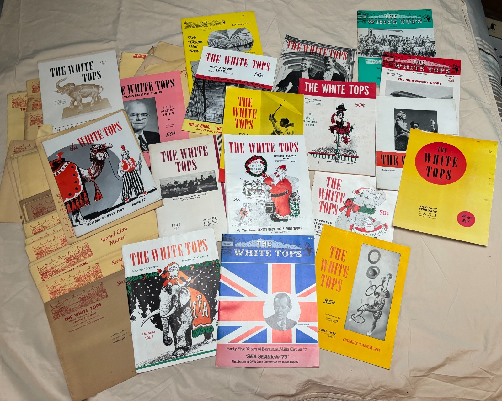 WHITE TOPS CIRCUS MAGAZINE 44 VINTAGE ISSUES Christmas & Conventions 1940s-1970s WHITE TOPS CIRCUS MAGAZINE 44 VINTAGE ISSUES Christmas & Conventions 1940s-1970s