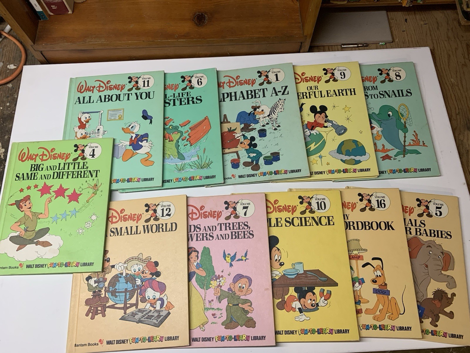 Lot Of 11 Disney Fun To Read Vintage Hardcover Books 1983
