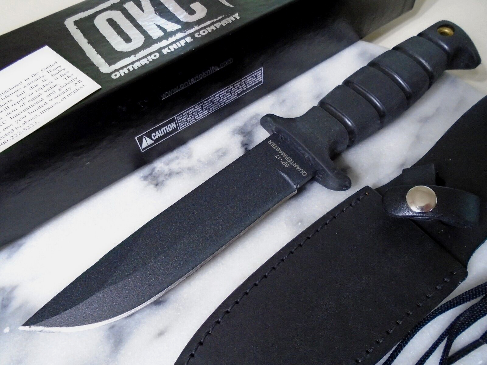 OKC Ontario Quartermaster Combat Fixed Blade Knife 1095CS Full Tang SP17 8425