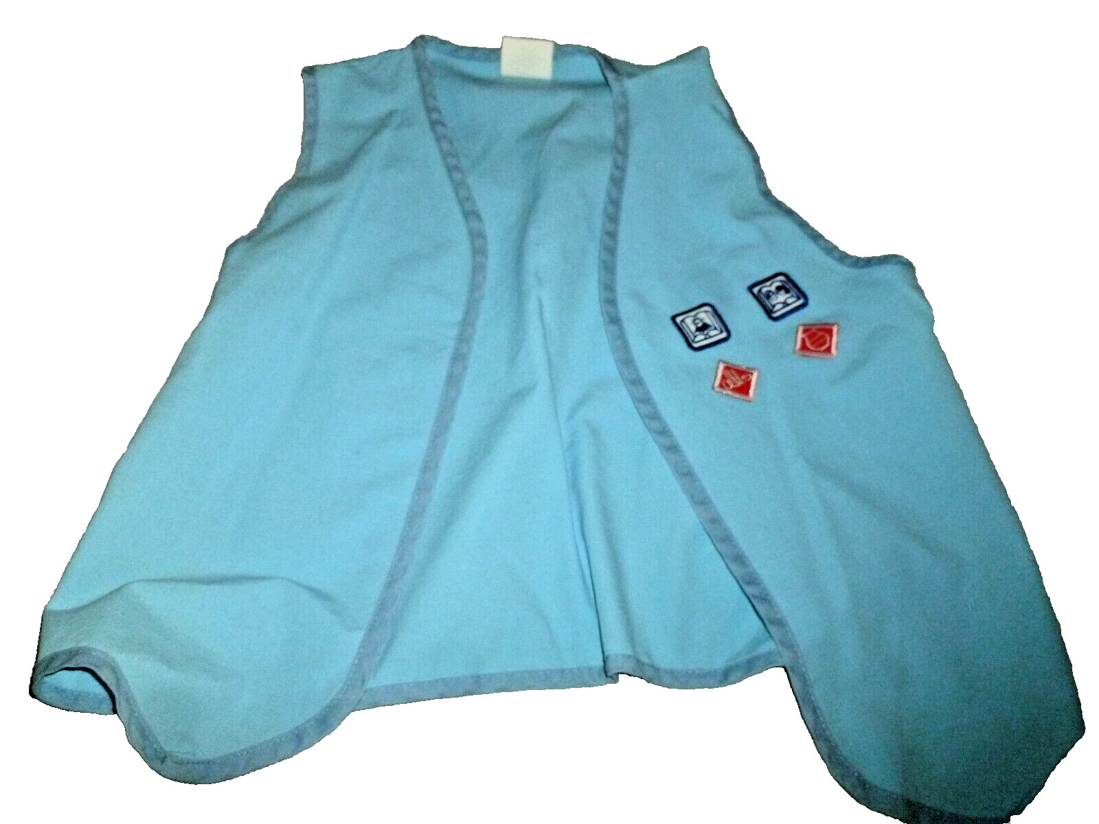 Vintage Girl Scouts Brownie Uniform Vest Light Blue Master Uniform Corp USA Made Vintage Girl Scouts Brownie Uniform Vest Light Blue Master Uniform Corp USA Made