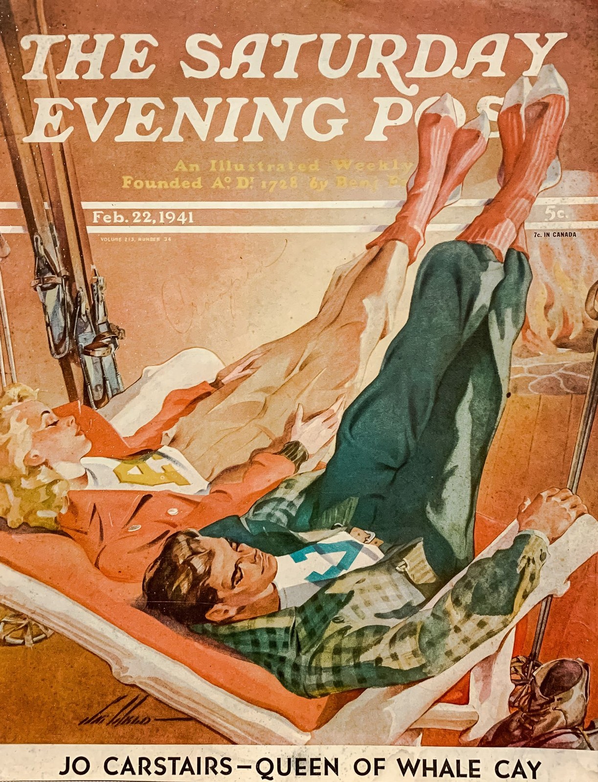 📰 The Saturday Evening Post (1941) Vintage Cover Poster - 24x36” Print 🎨