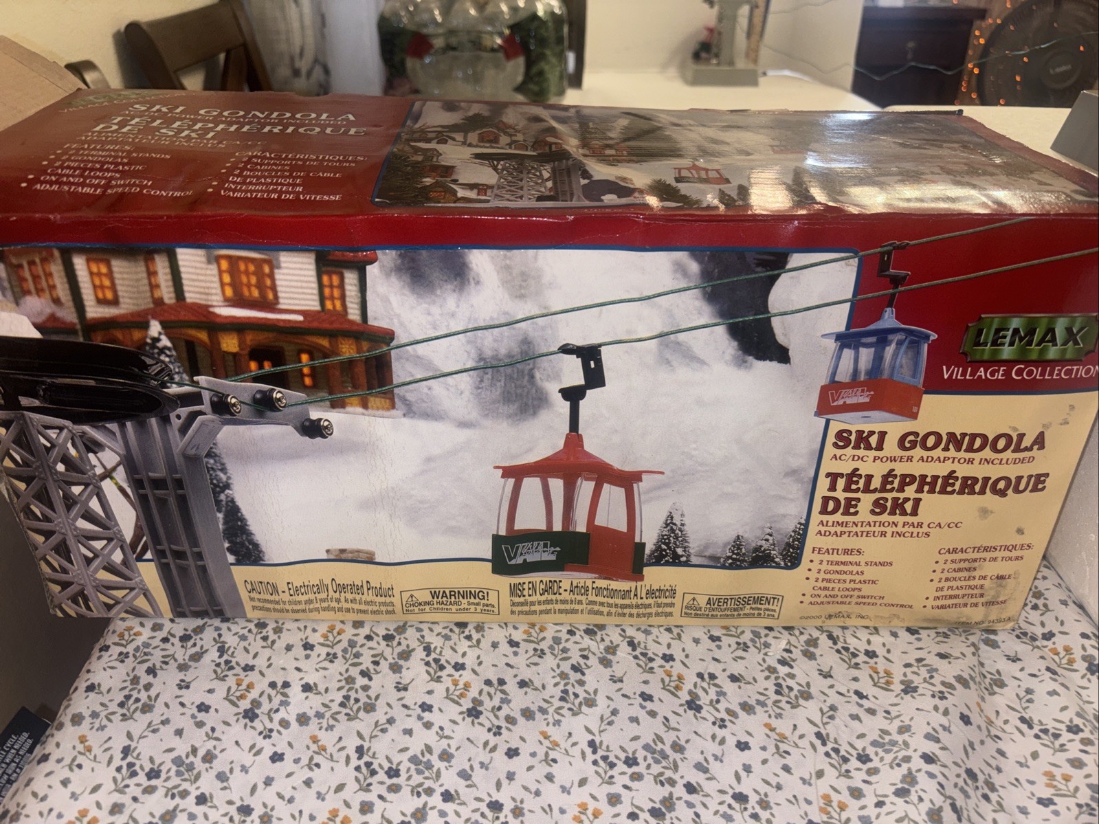 BRAND NEW Lemax Village Collection Powered SKI Gondola #94393 2000 RETIRED RARE BRAND NEW Lemax Village Collection Powered SKI Gondola #94393 2000 RETIRED RARE
