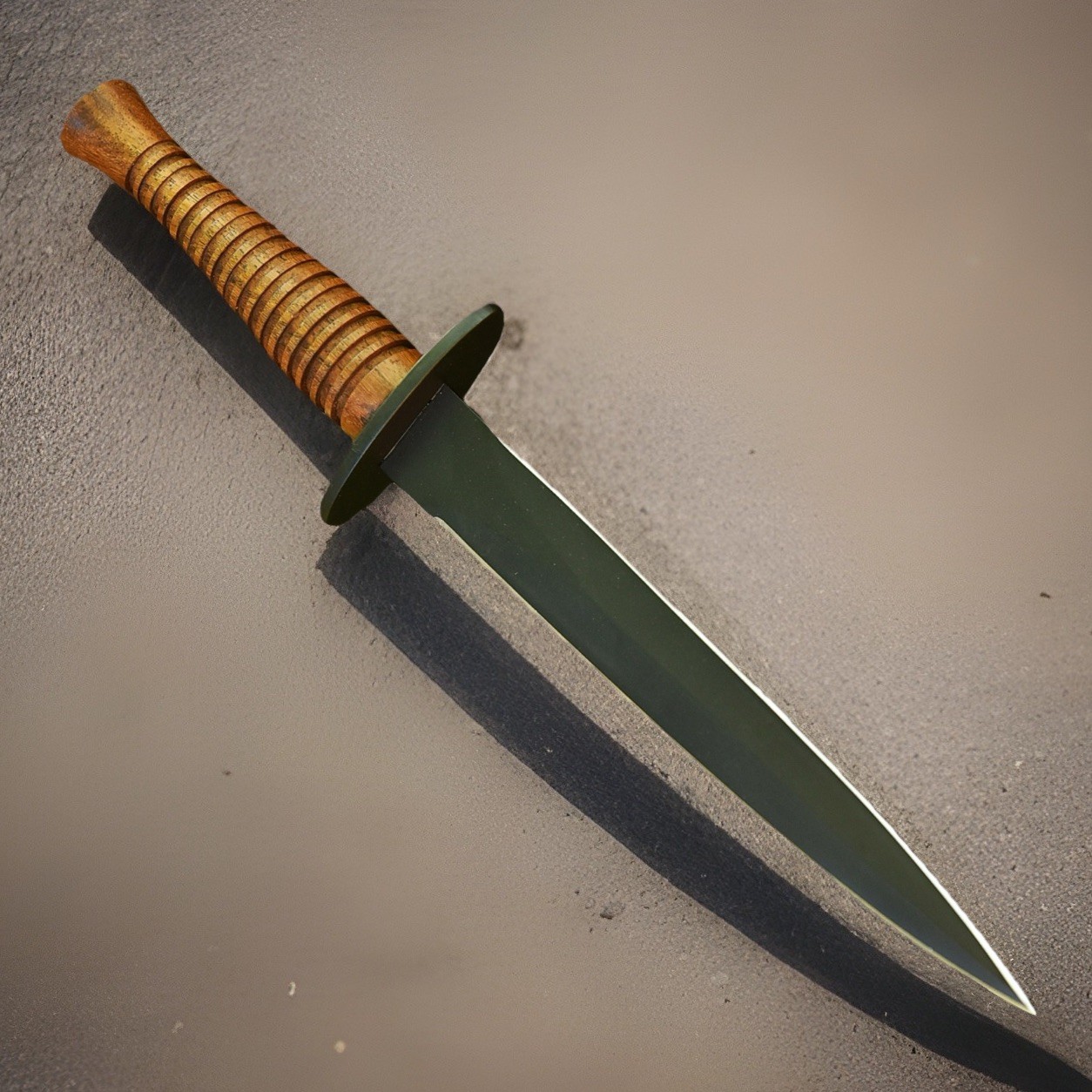 Vintage V-42 Dagger US Army WWII Knife - Double Edge Dagger - With Sheath